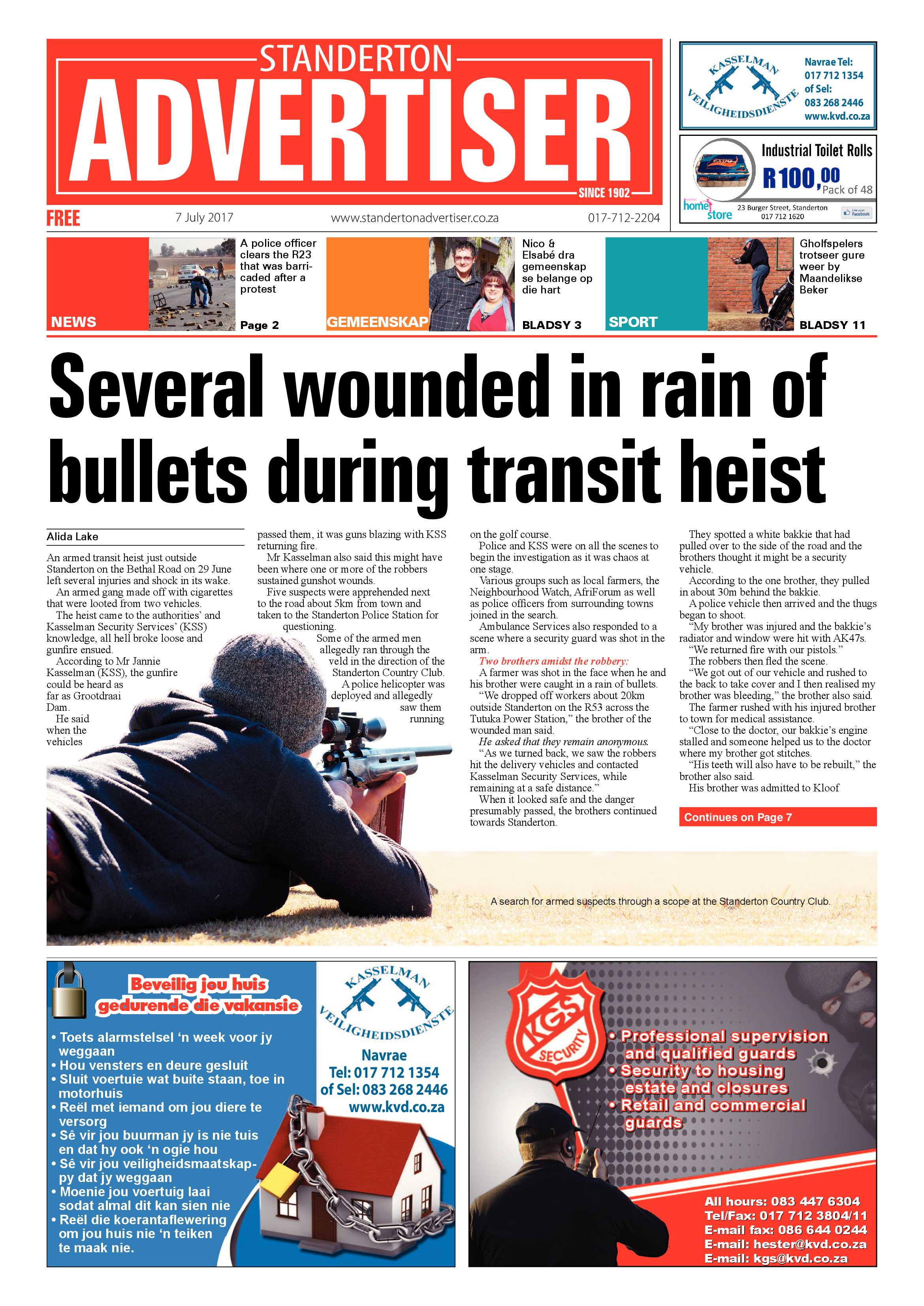 Standerton Advertiser 7 July 2017 page 1