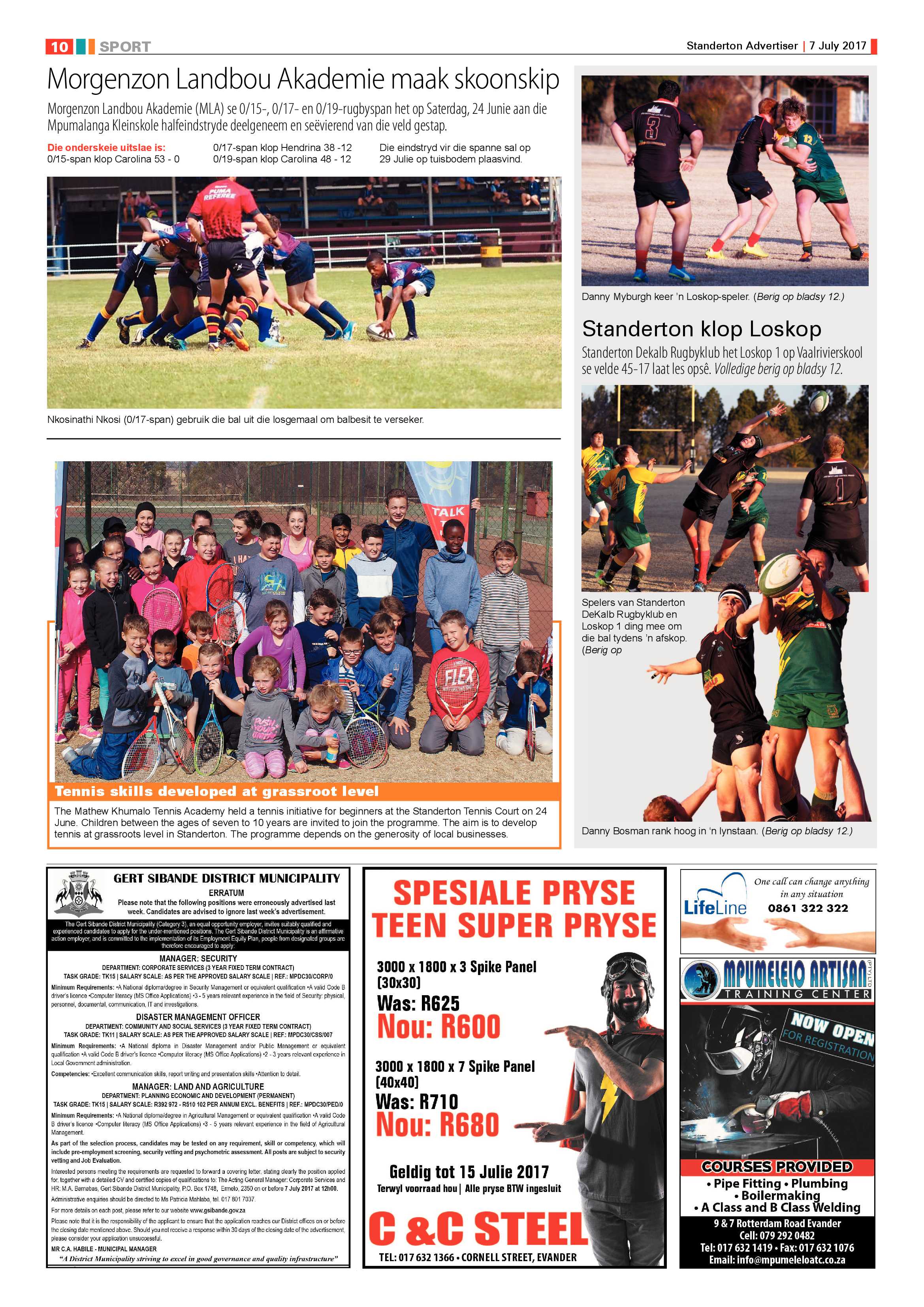 Standerton Advertiser 7 July 2017 page 10