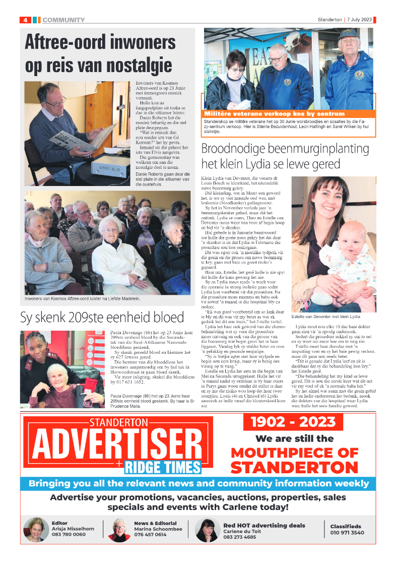 Standerton Advertiser 7 July 2023 page 4