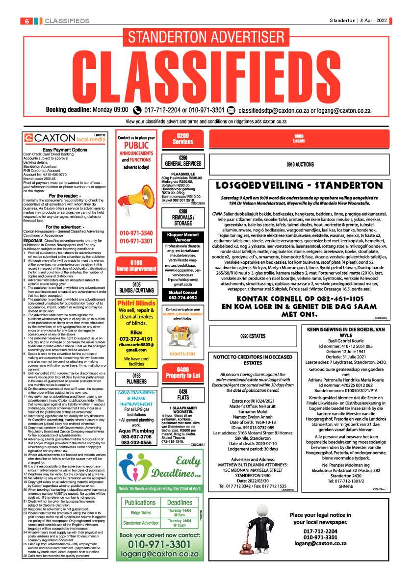 Standerton Advertiser 8 April 2022 page 6