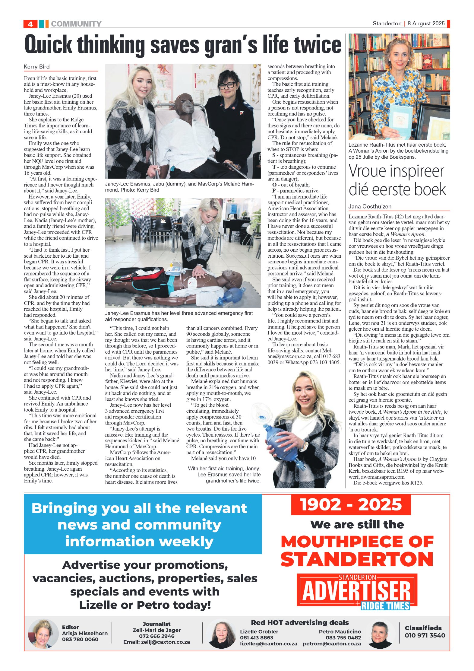 Standerton Advertiser 8 August 2025 page 4