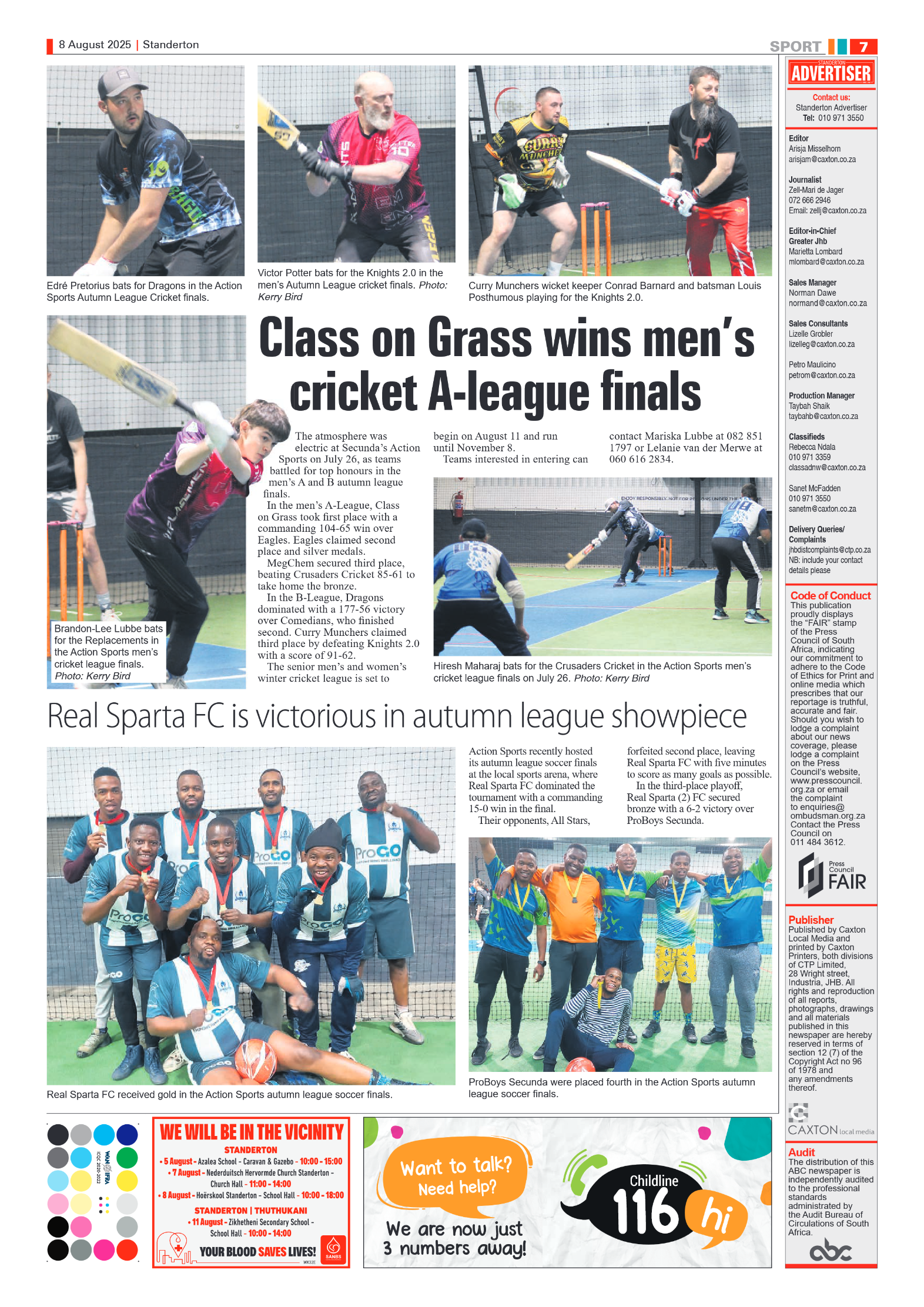 Standerton Advertiser 8 August 2025 page 7