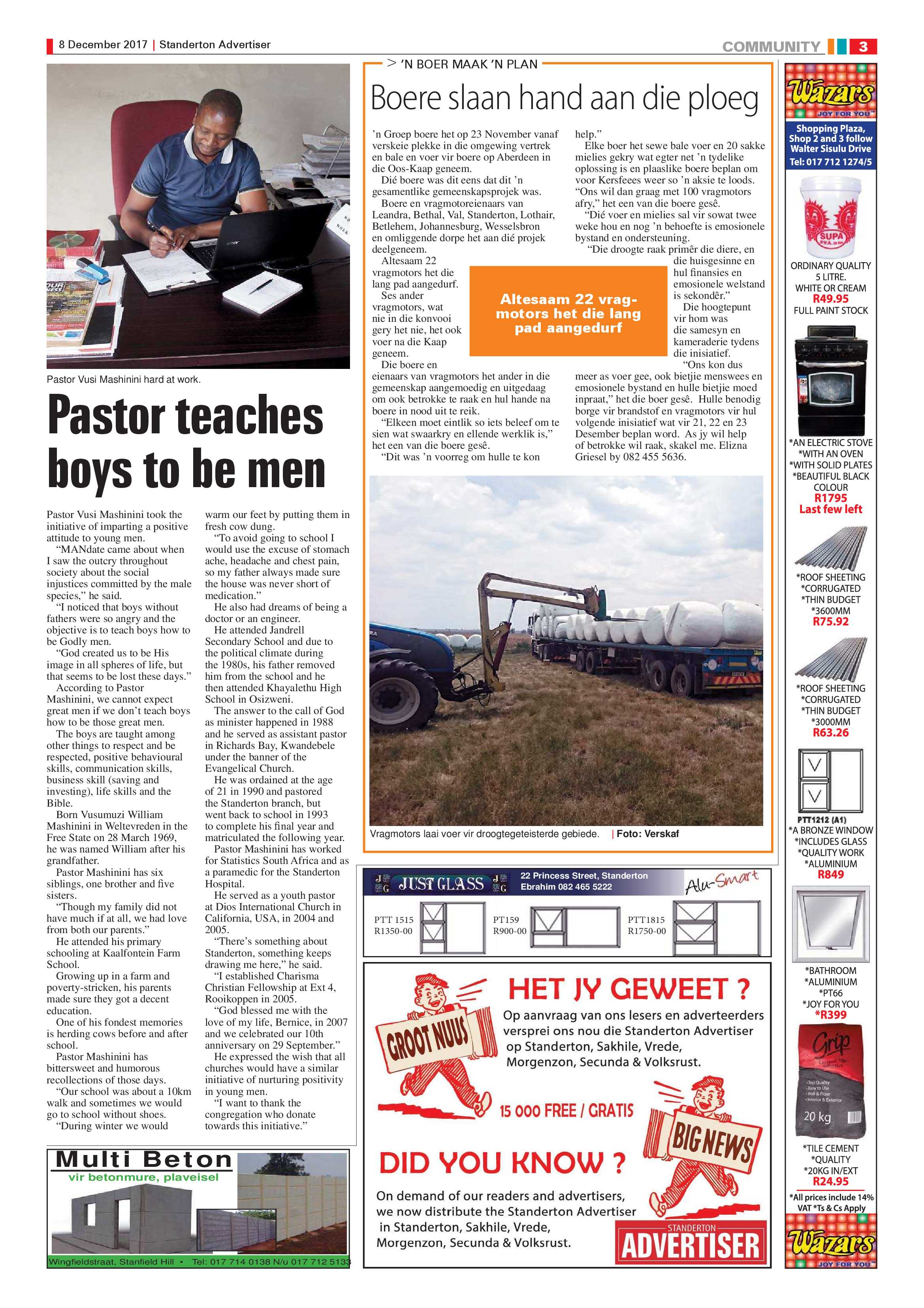 Standerton Advertiser 8 December 2017 page 3