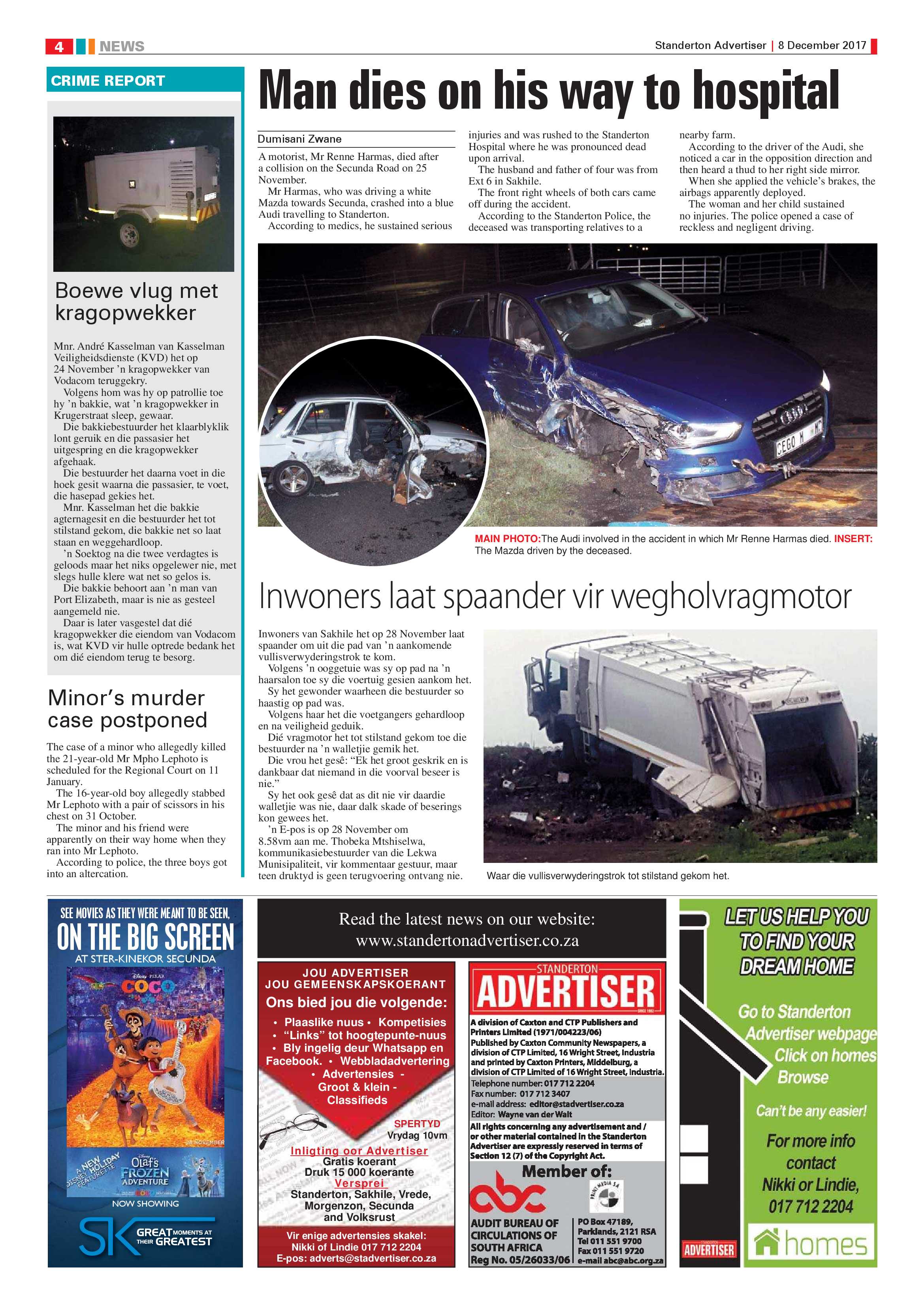 Standerton Advertiser 8 December 2017 page 4