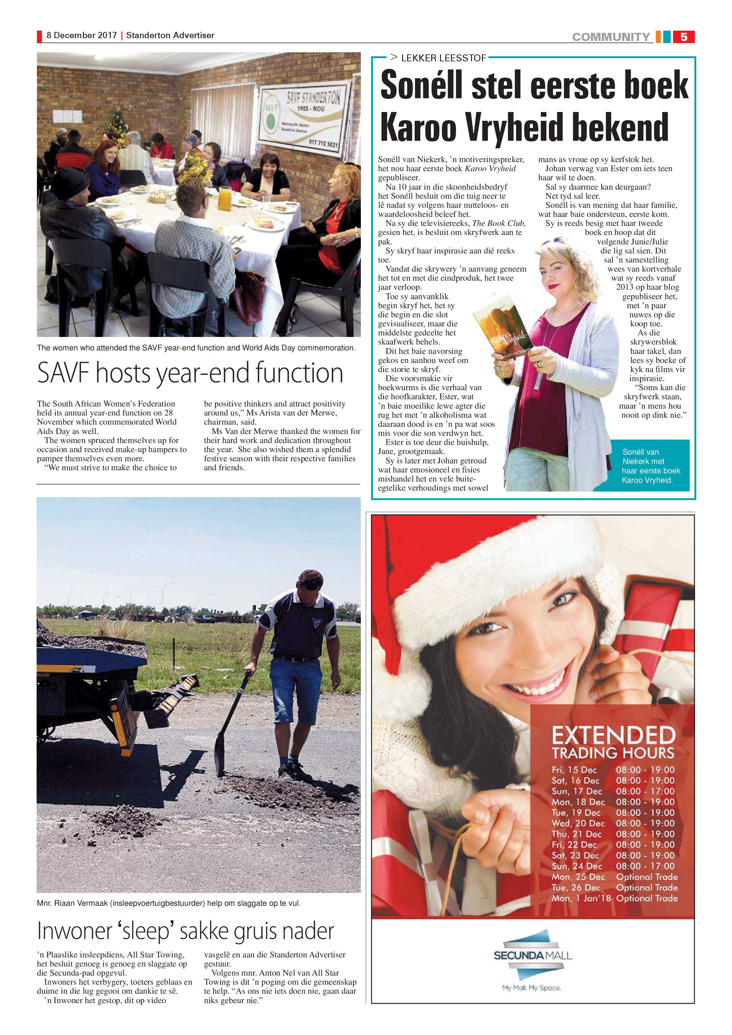Standerton Advertiser 8 December 2017 page 5