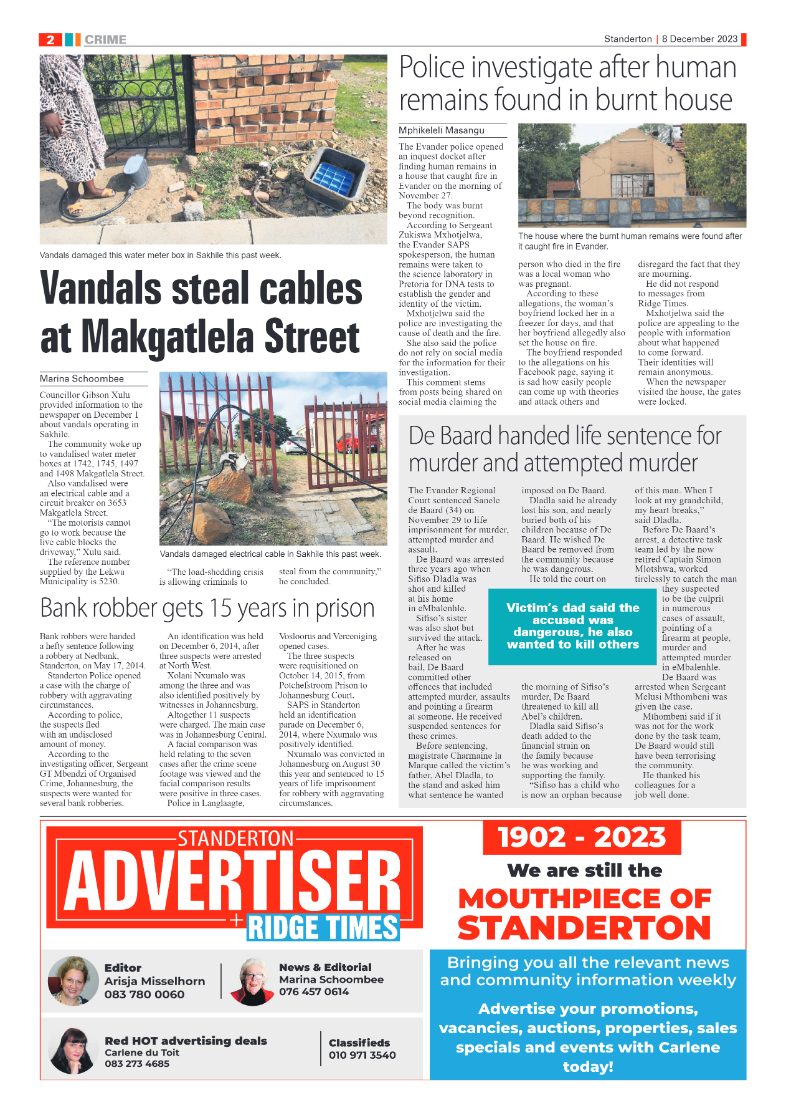 Standerton Advertiser 8 December 2023 page 2