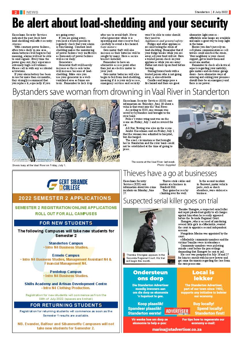 Standerton Advertiser 8 July 2022 page 2