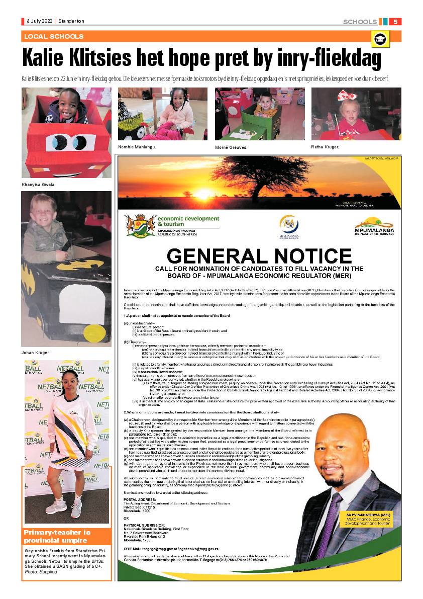 Standerton Advertiser 8 July 2022 page 5