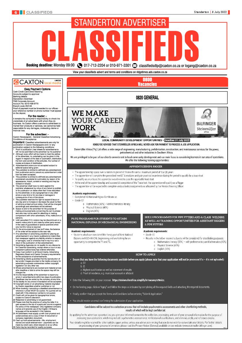 Standerton Advertiser 8 July 2022 page 6