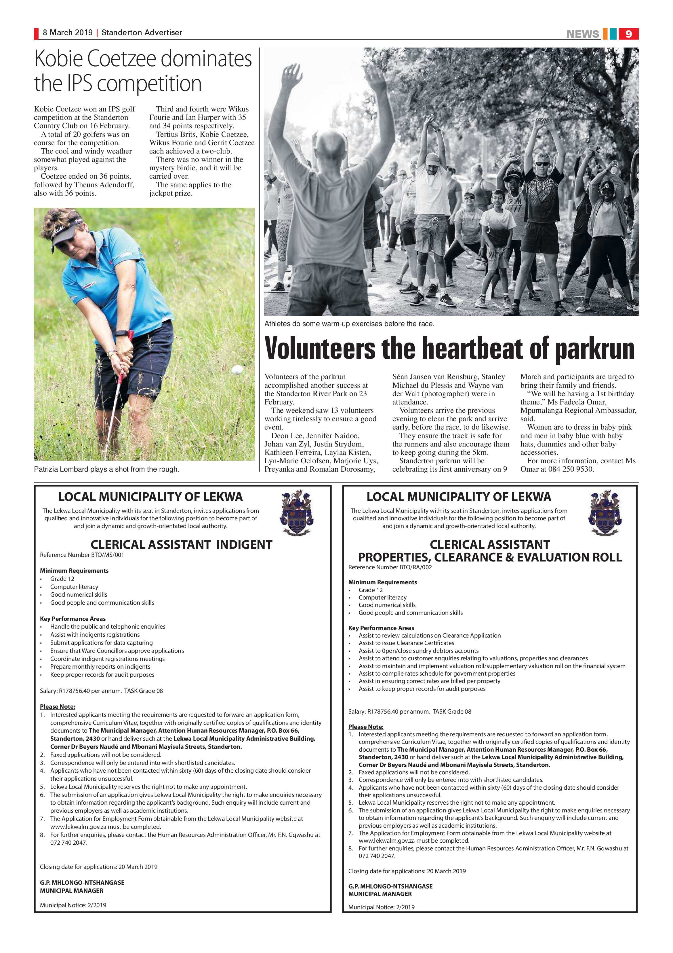 Standerton Advertiser 8 March 2019 page 9