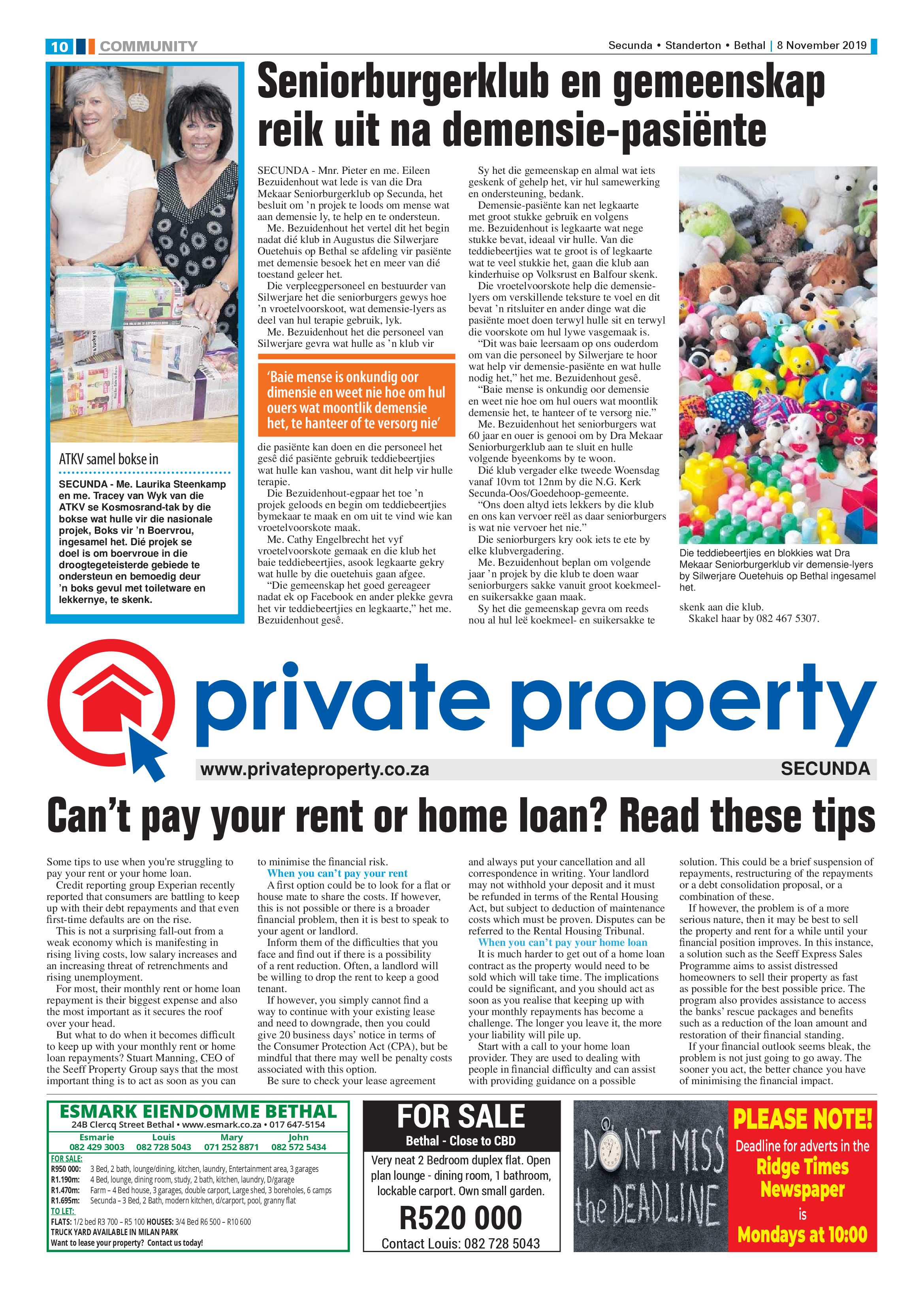 Standerton Advertiser 8 November 2019 page 10