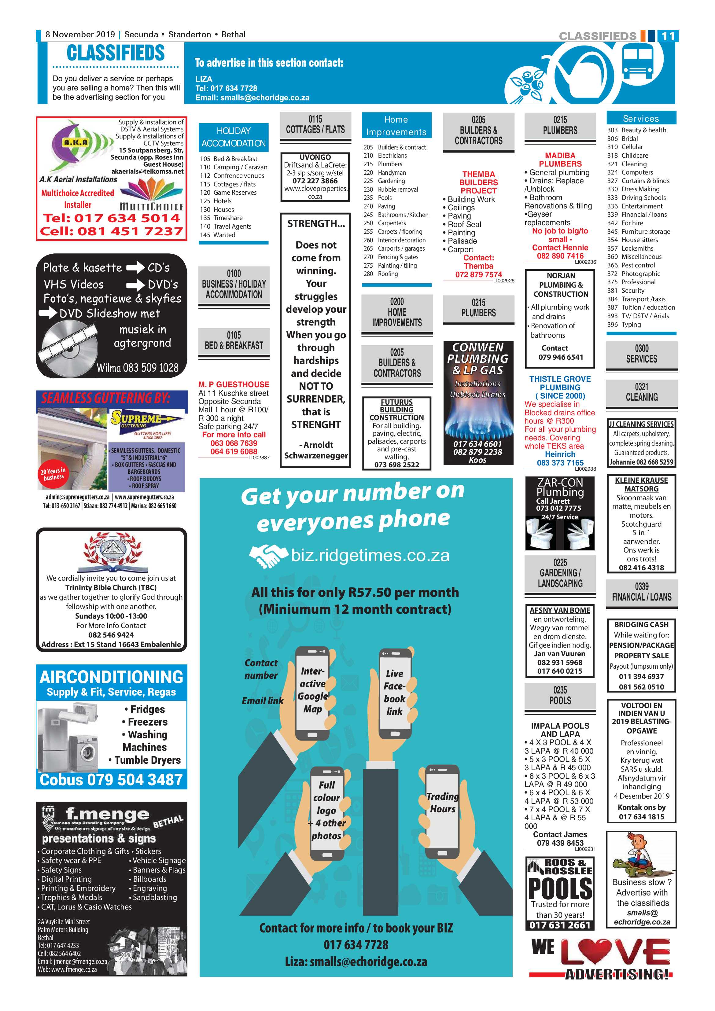 Standerton Advertiser 8 November 2019 page 11