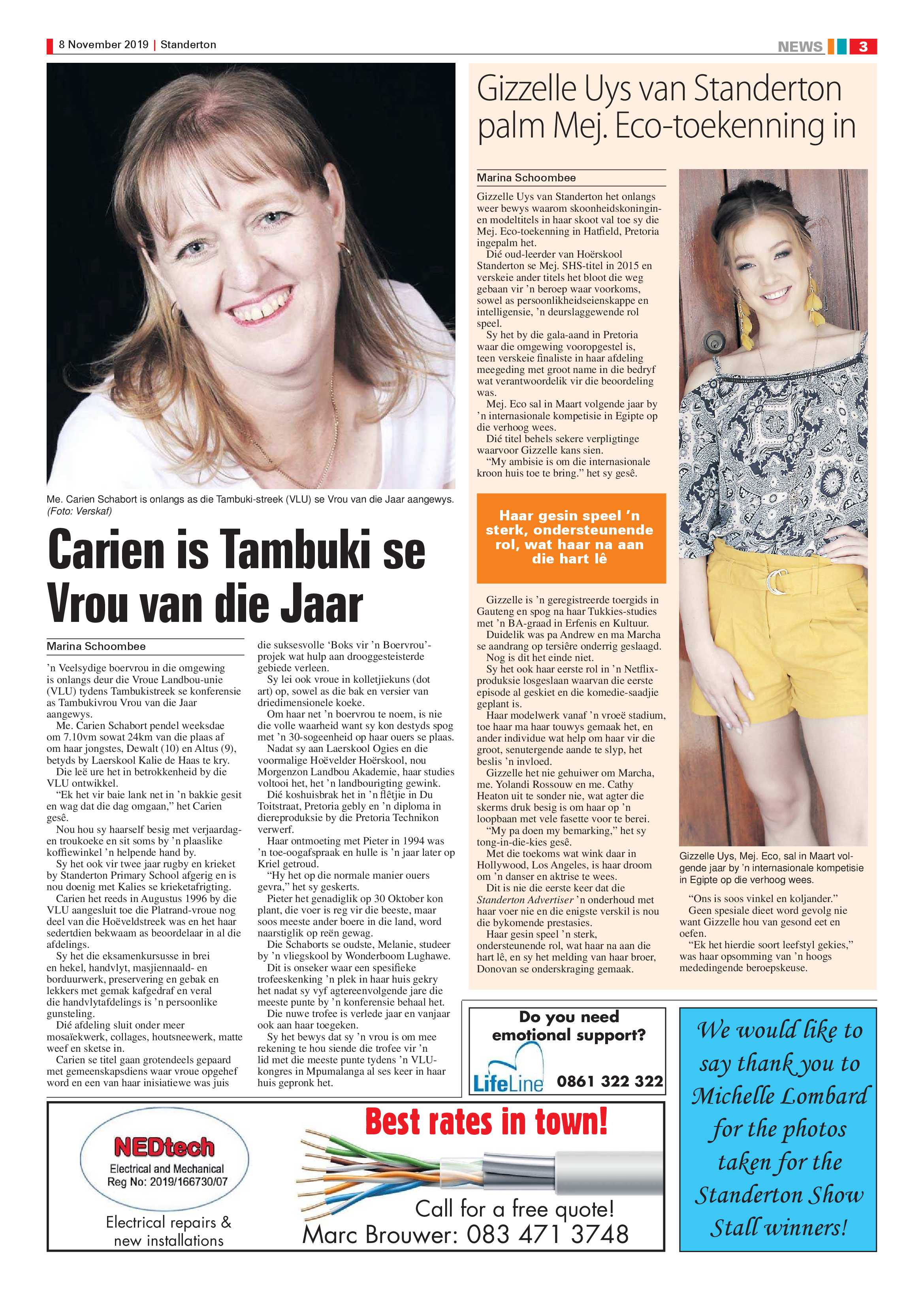 Standerton Advertiser 8 November 2019 page 3