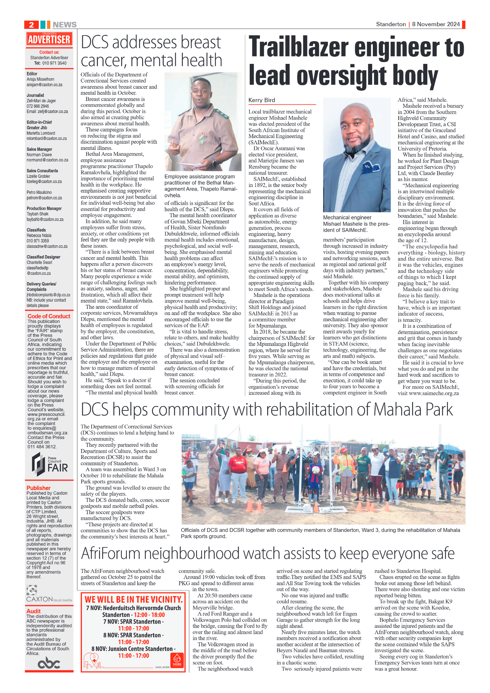 Standerton Advertiser 8 November 2024 page 2