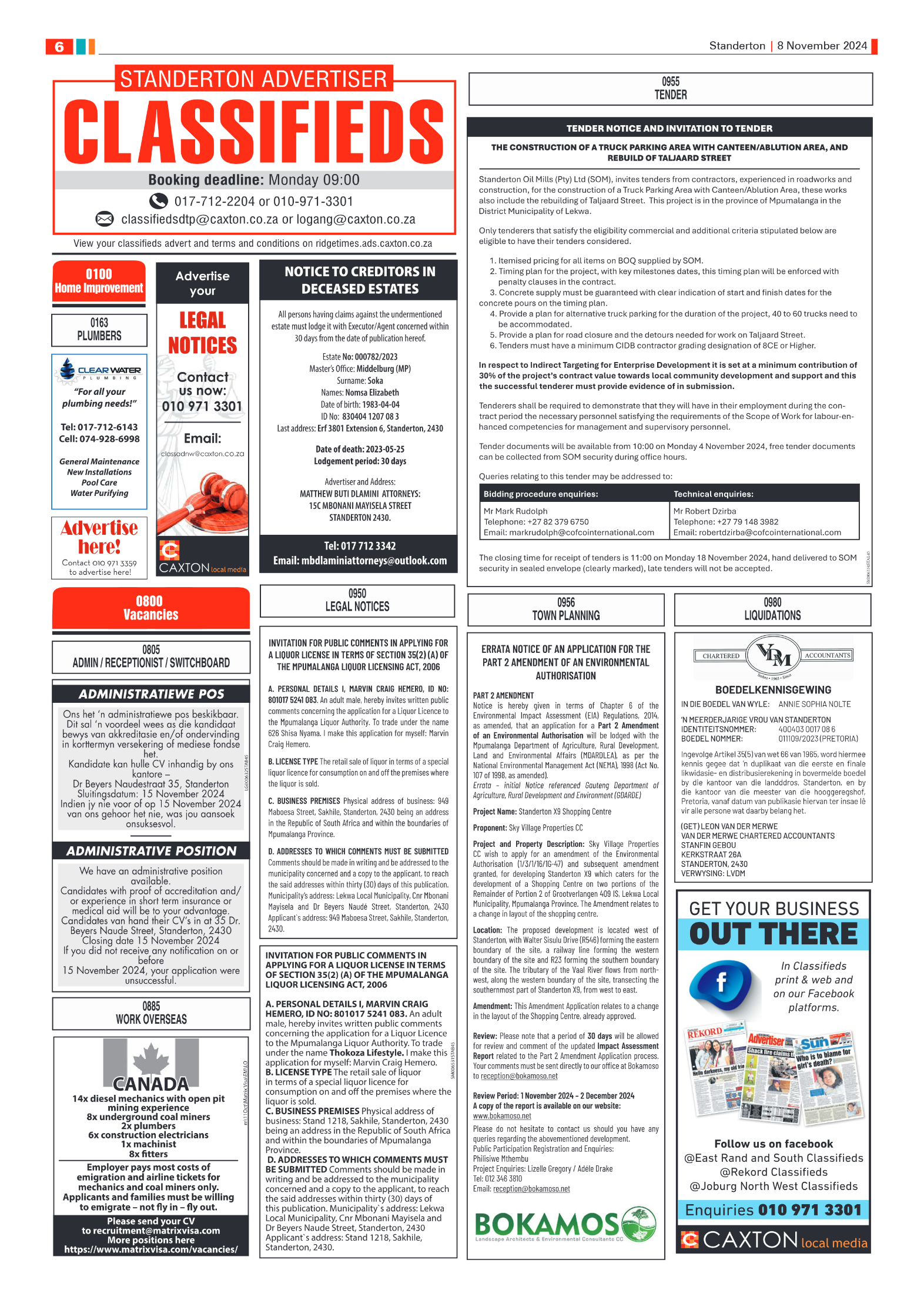 Standerton Advertiser 8 November 2024 page 6