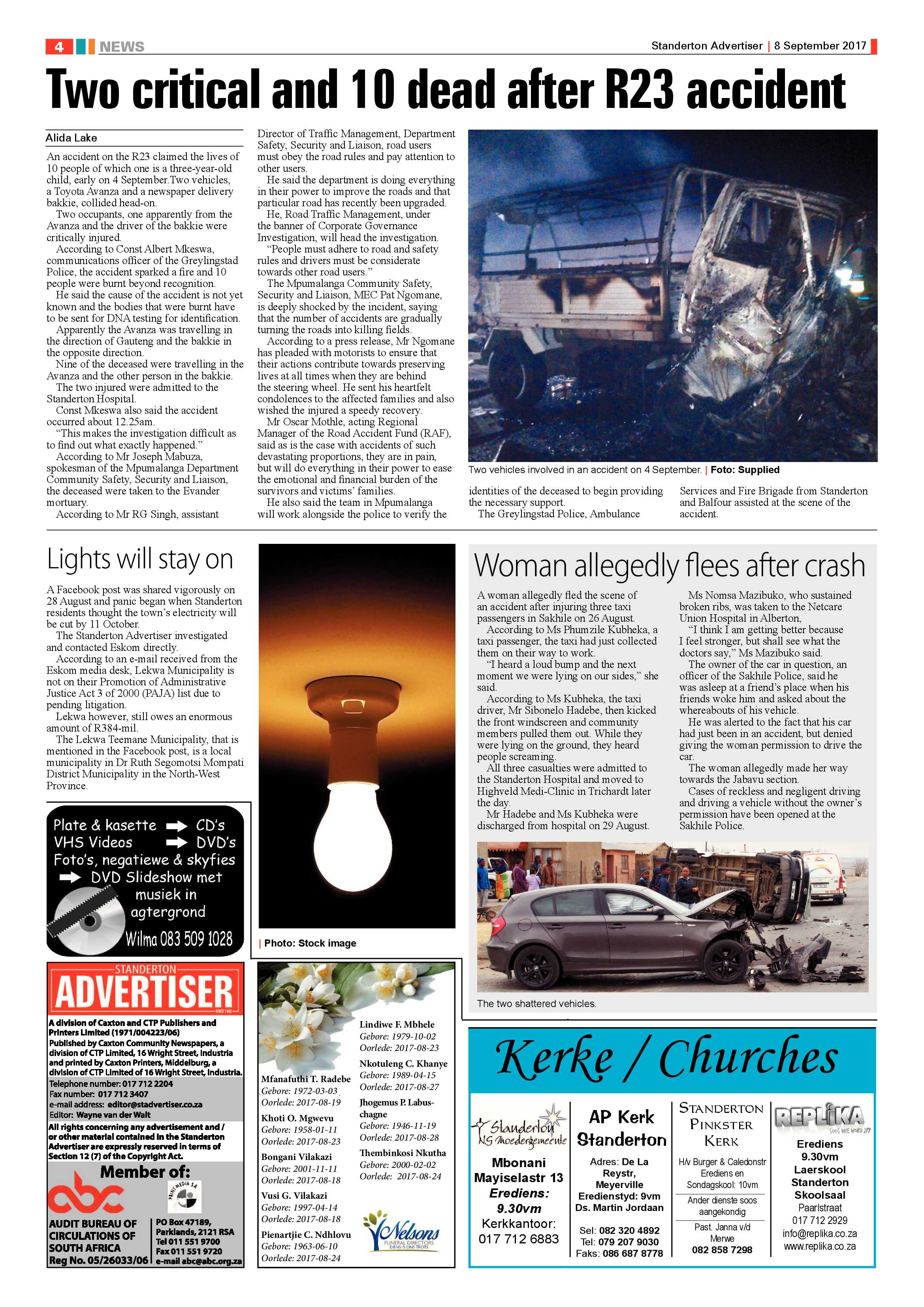 Standerton Advertiser 8 September 2017 page 4