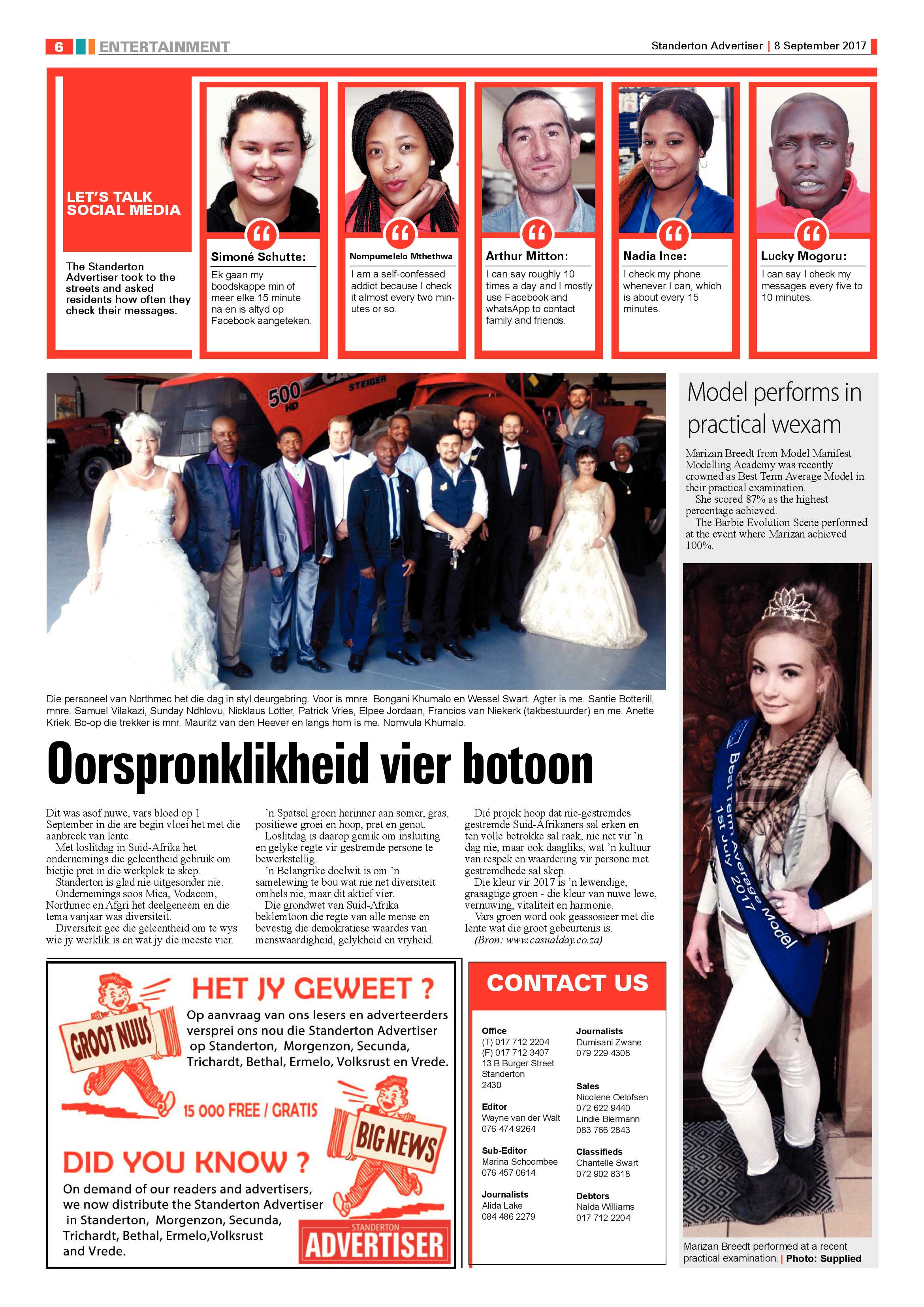 Standerton Advertiser 8 September 2017 page 6