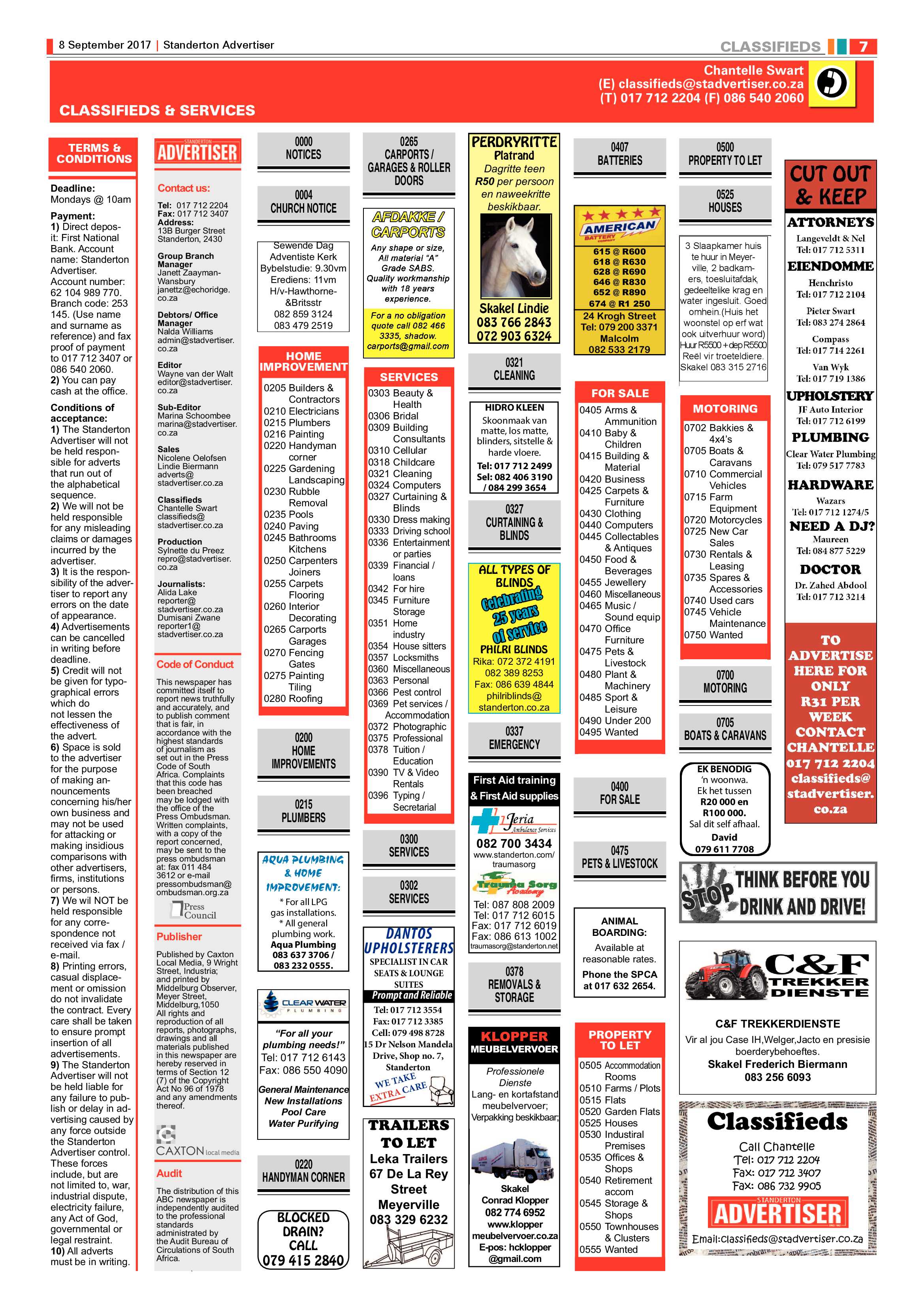 Standerton Advertiser 8 September 2017 page 7