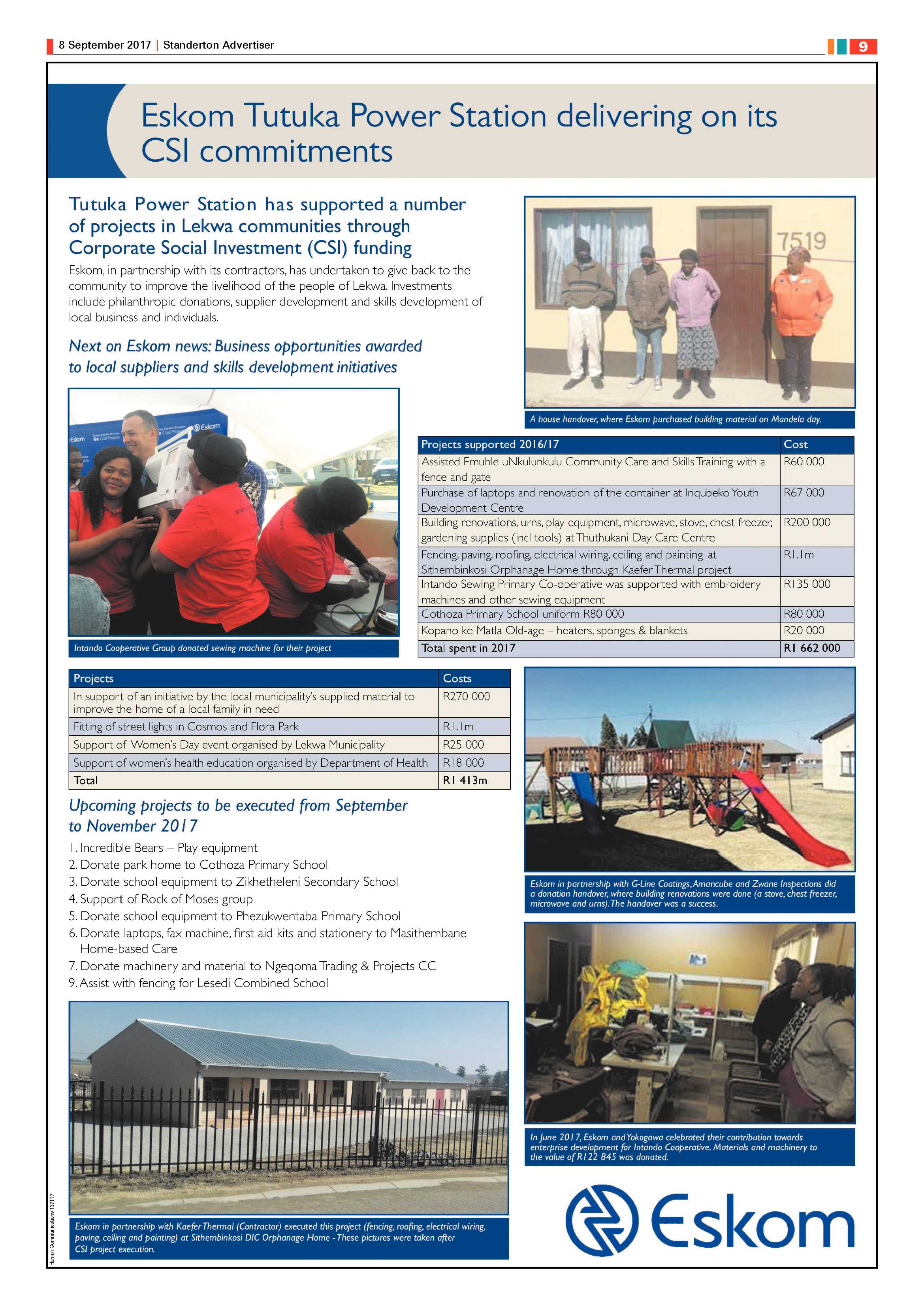 Standerton Advertiser 8 September 2017 page 9