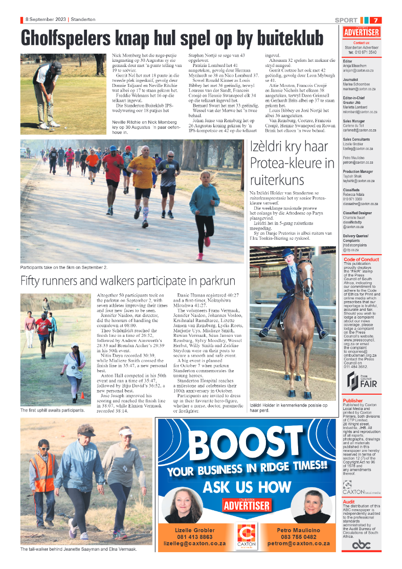Standerton Advertiser 8 September 2023 page 7