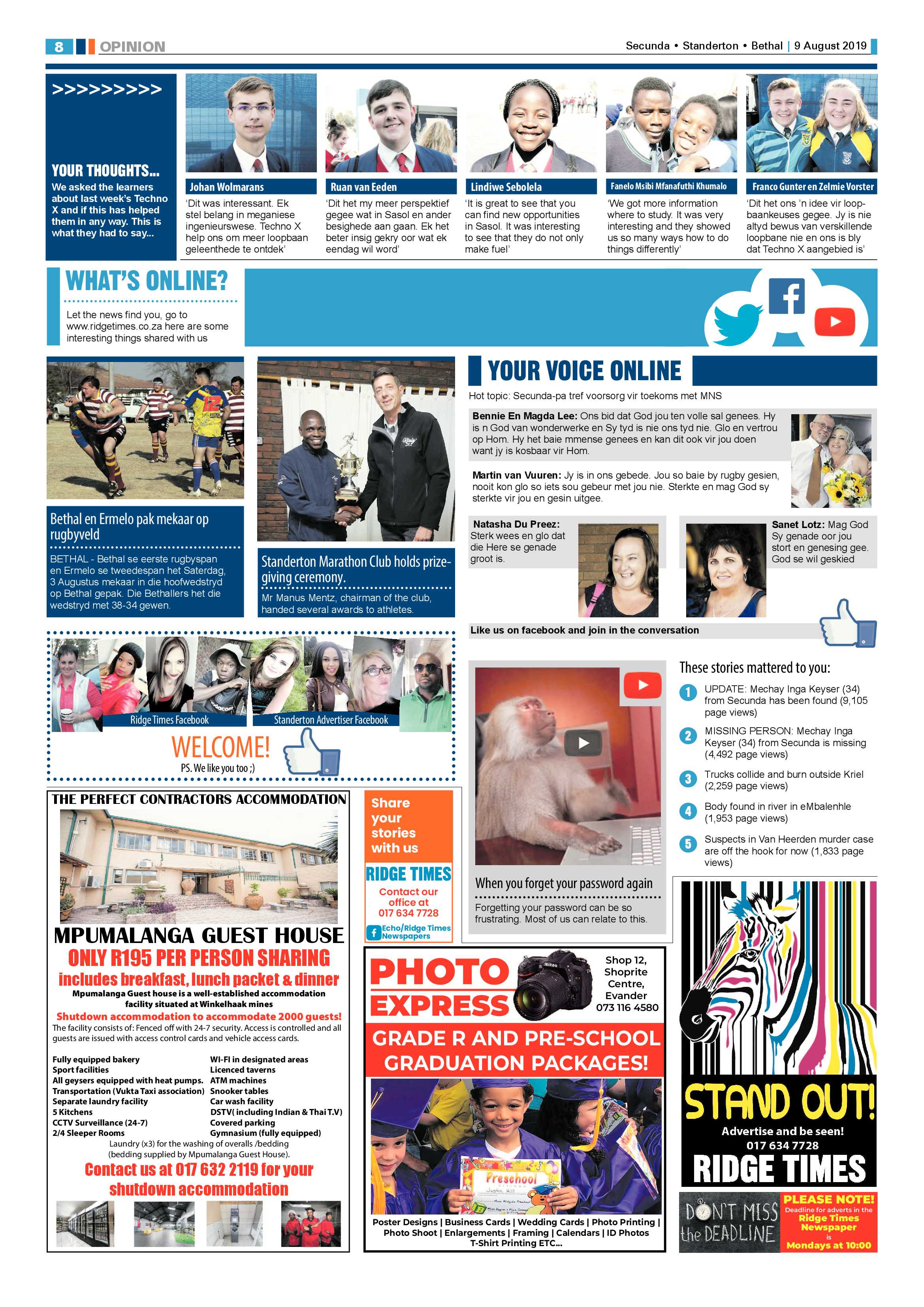 Standerton Advertiser 9 August 2019 page 12