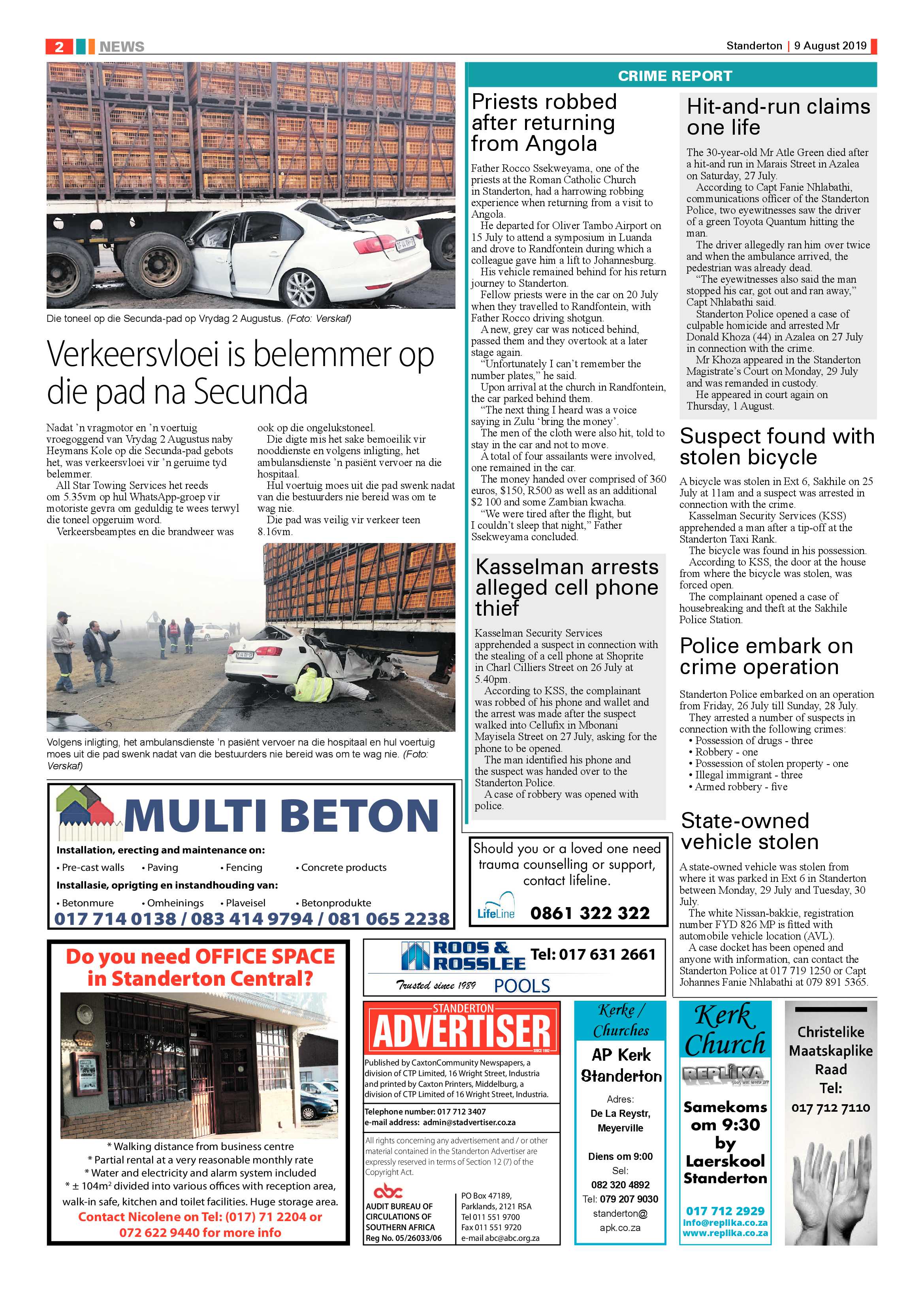 Standerton Advertiser 9 August 2019 page 2