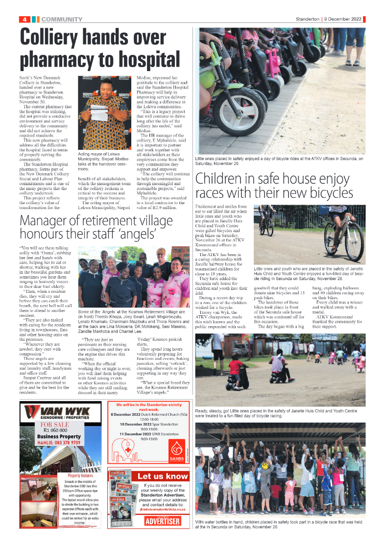 Standerton Advertiser 9 Dec 2022 page 4