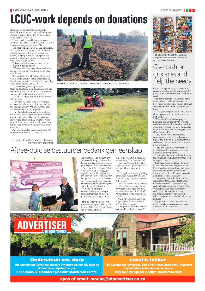 Standerton Advertiser 9 Dec 2022 page 5