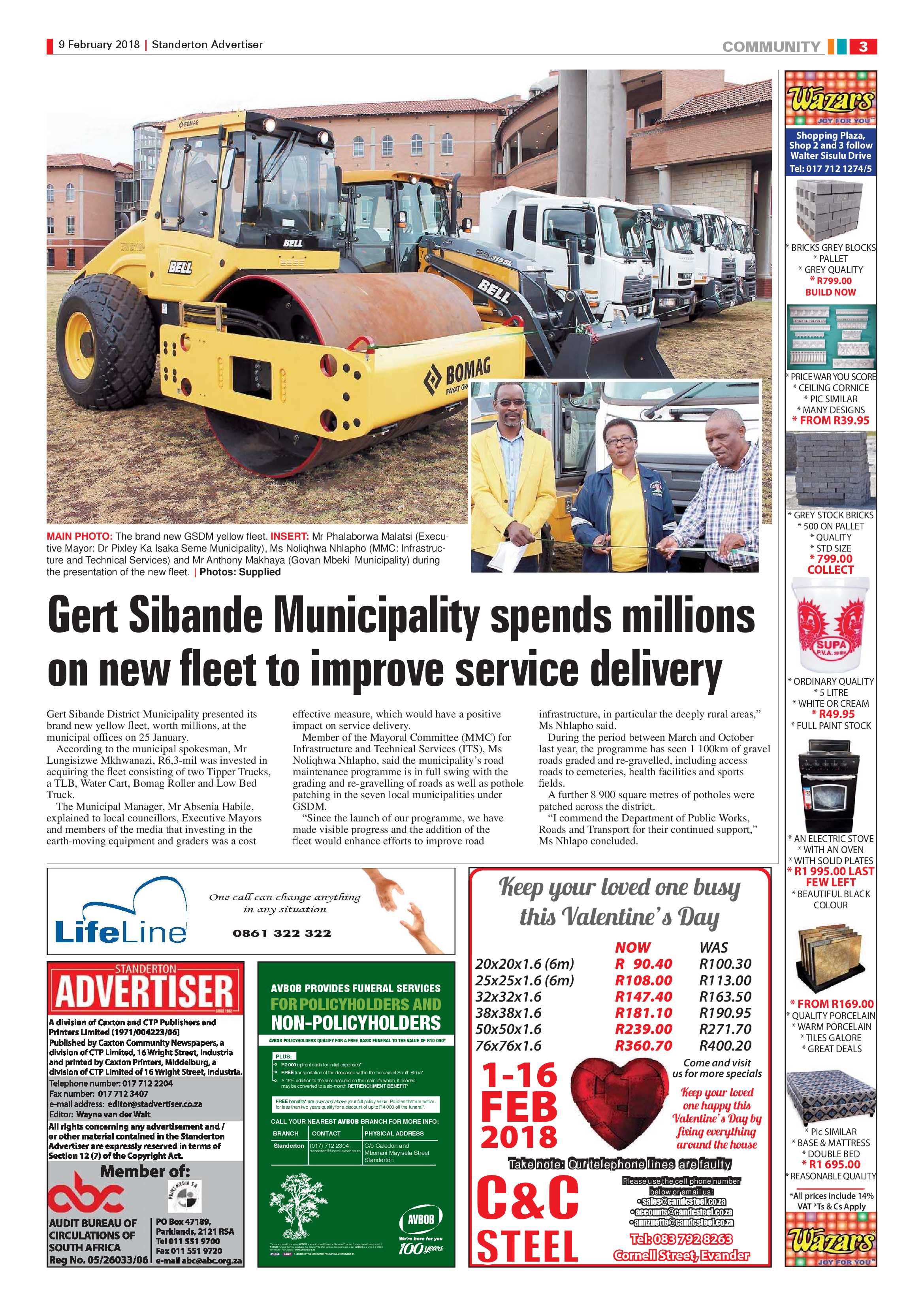 Standerton Advertiser 9 February 2018 page 3
