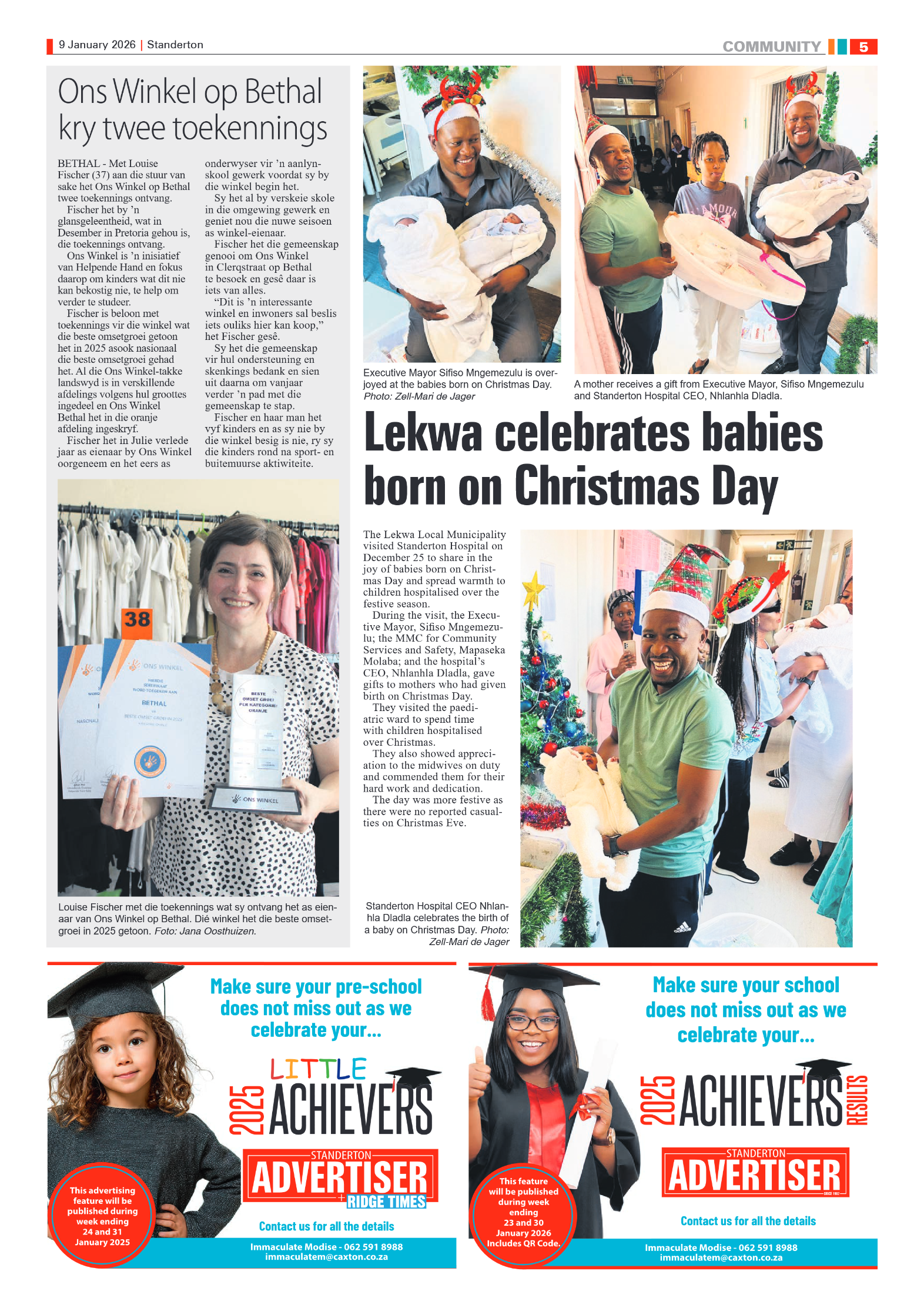 Standerton Advertiser 9 January 2026 page 5