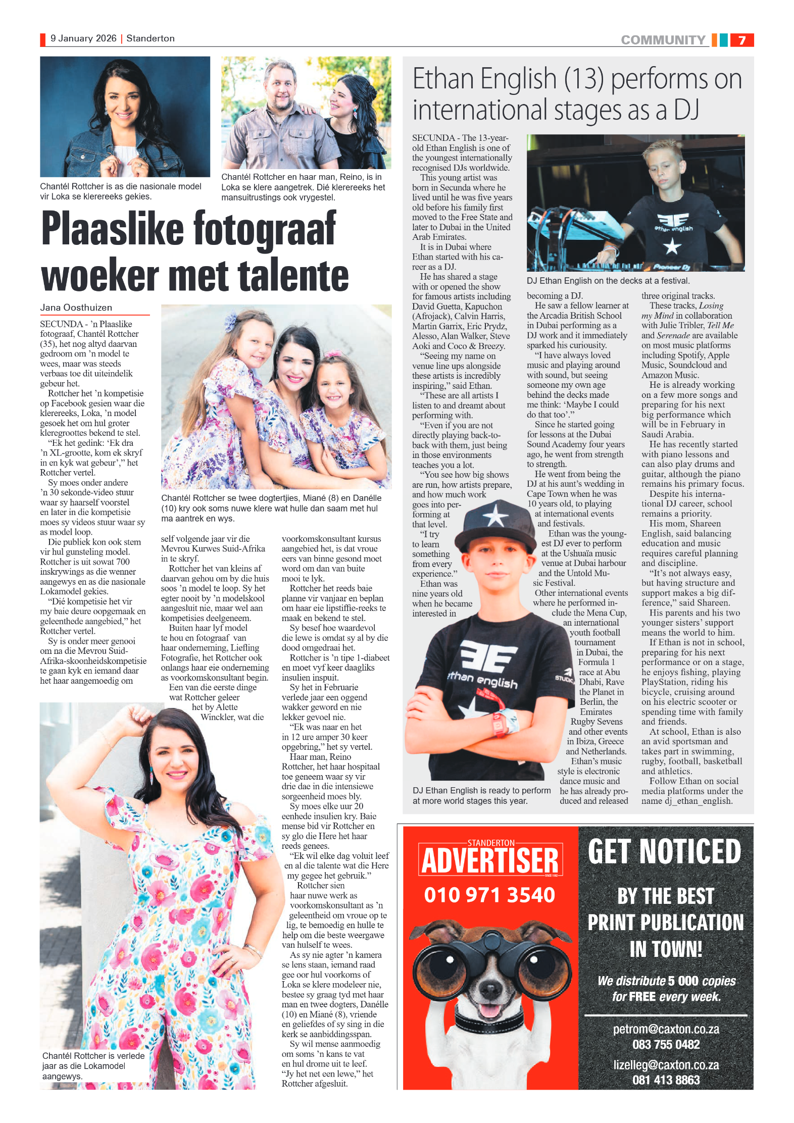 Standerton Advertiser 9 January 2026 page 7