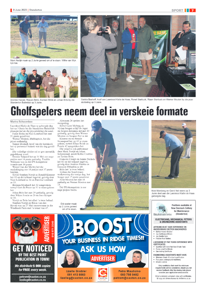 Standerton Advertiser 9 June 2023 page 7