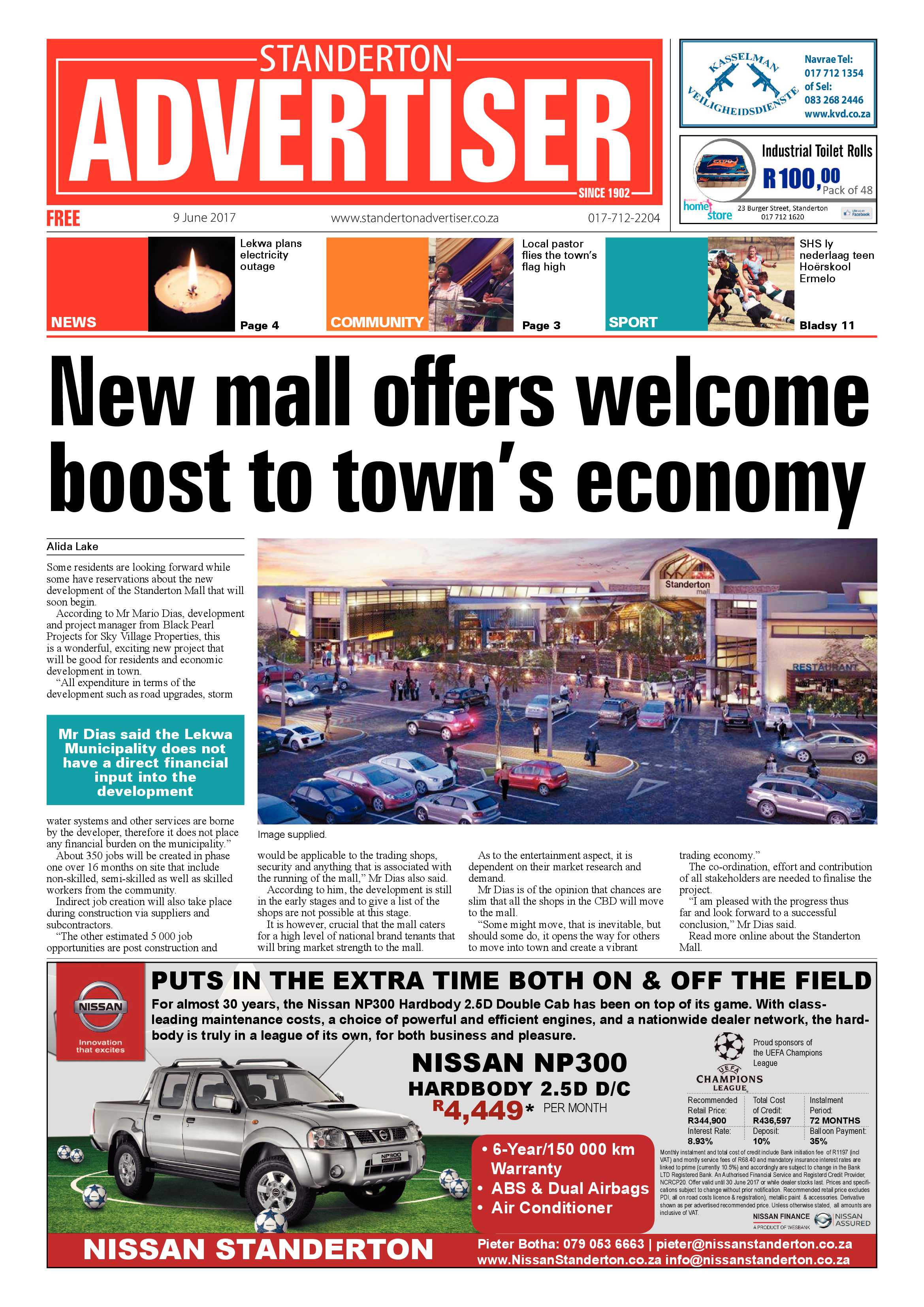 Standerton Advertiser 9 June 2017 page 1