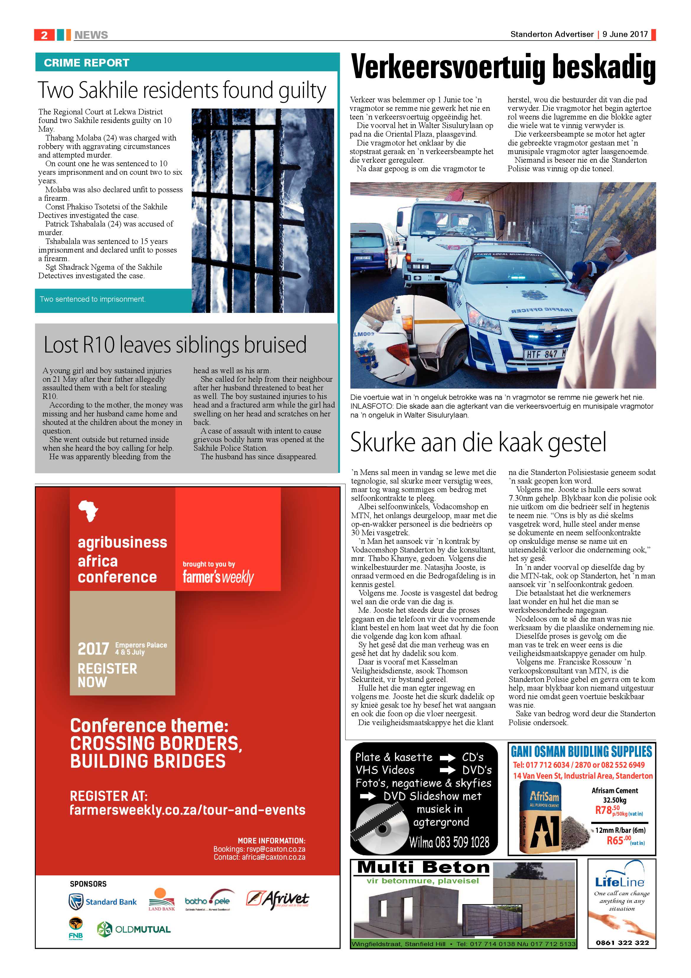 Standerton Advertiser 9 June 2017 page 2
