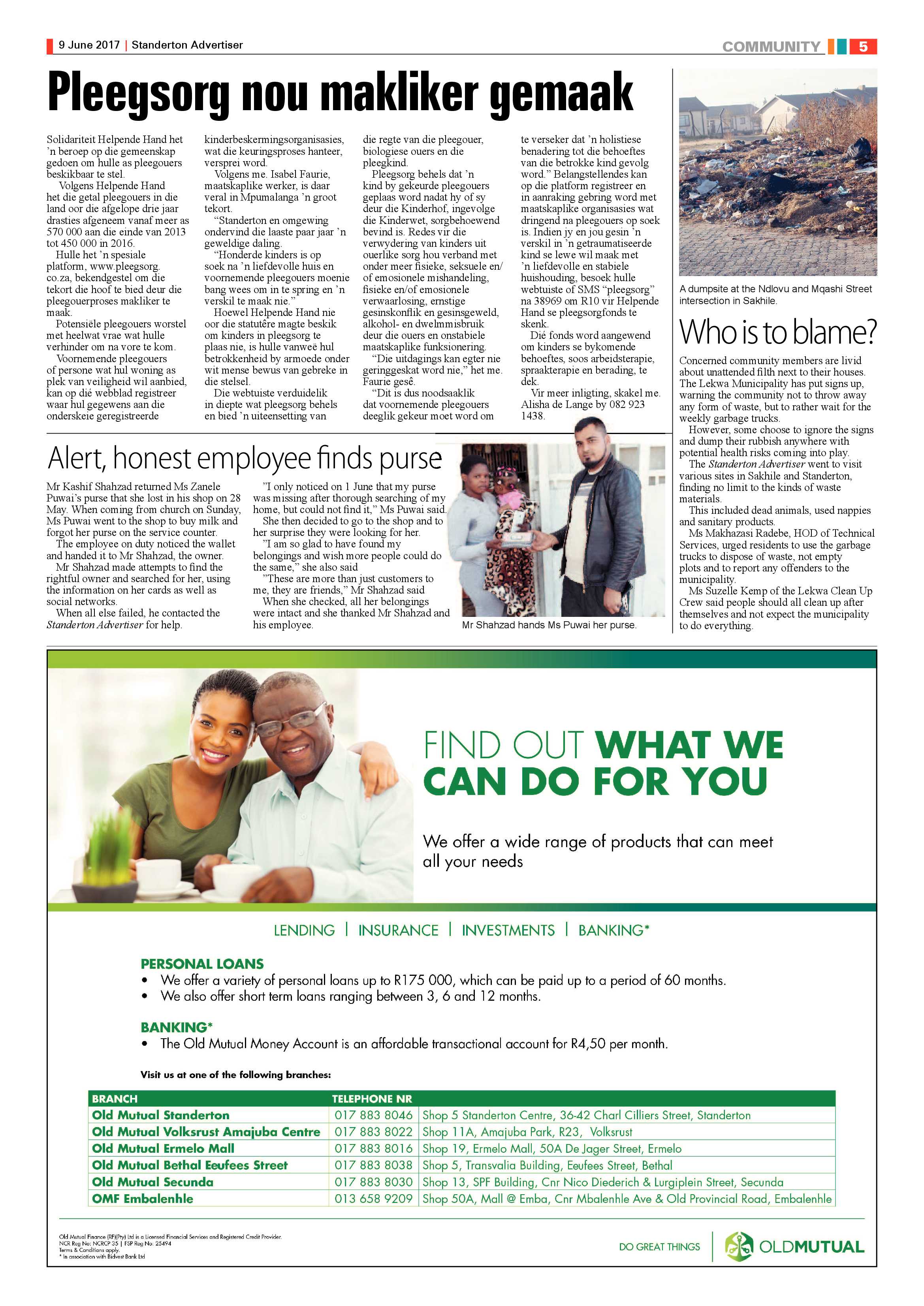 Standerton Advertiser 9 June 2017 page 5