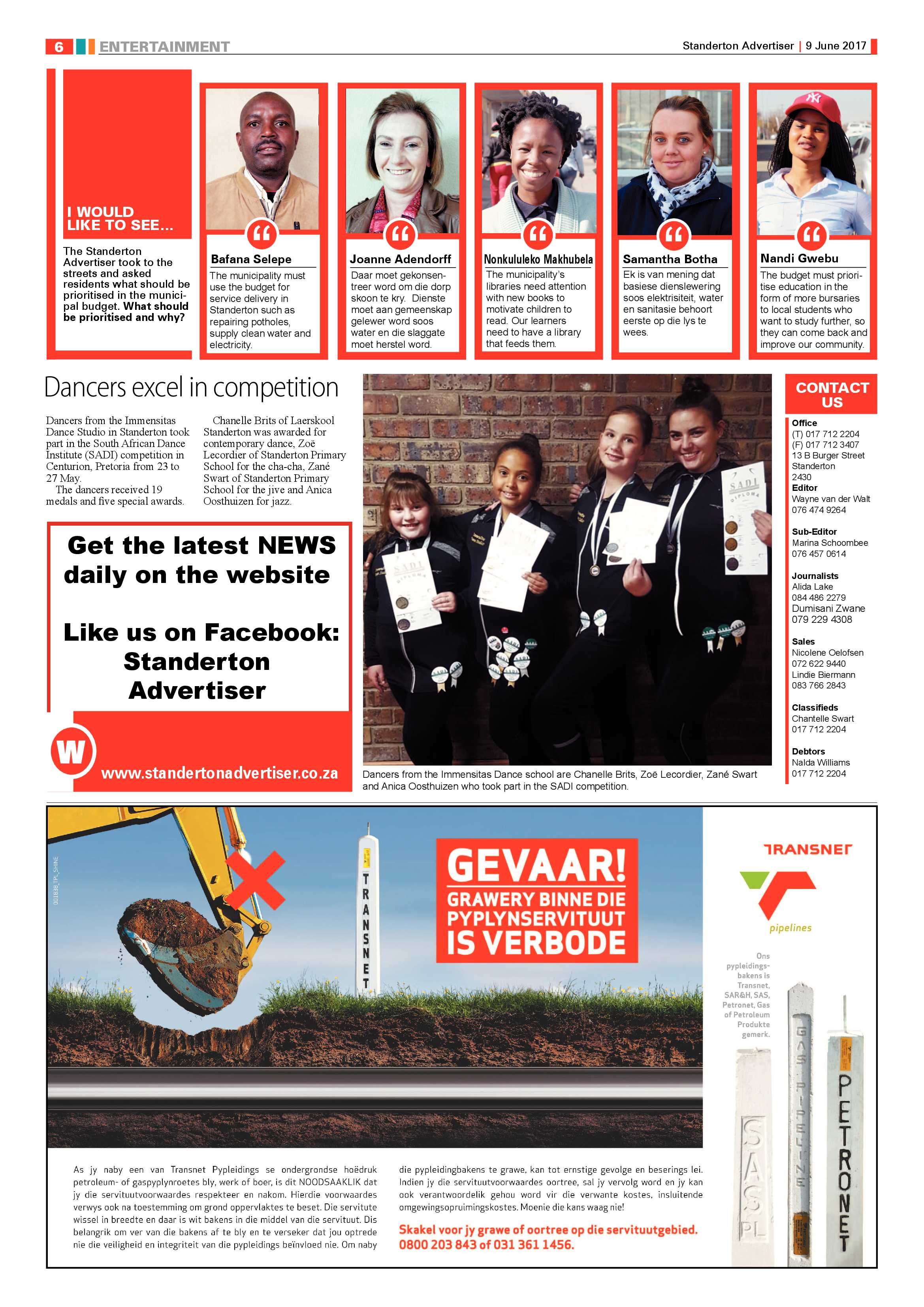 Standerton Advertiser 9 June 2017 page 6