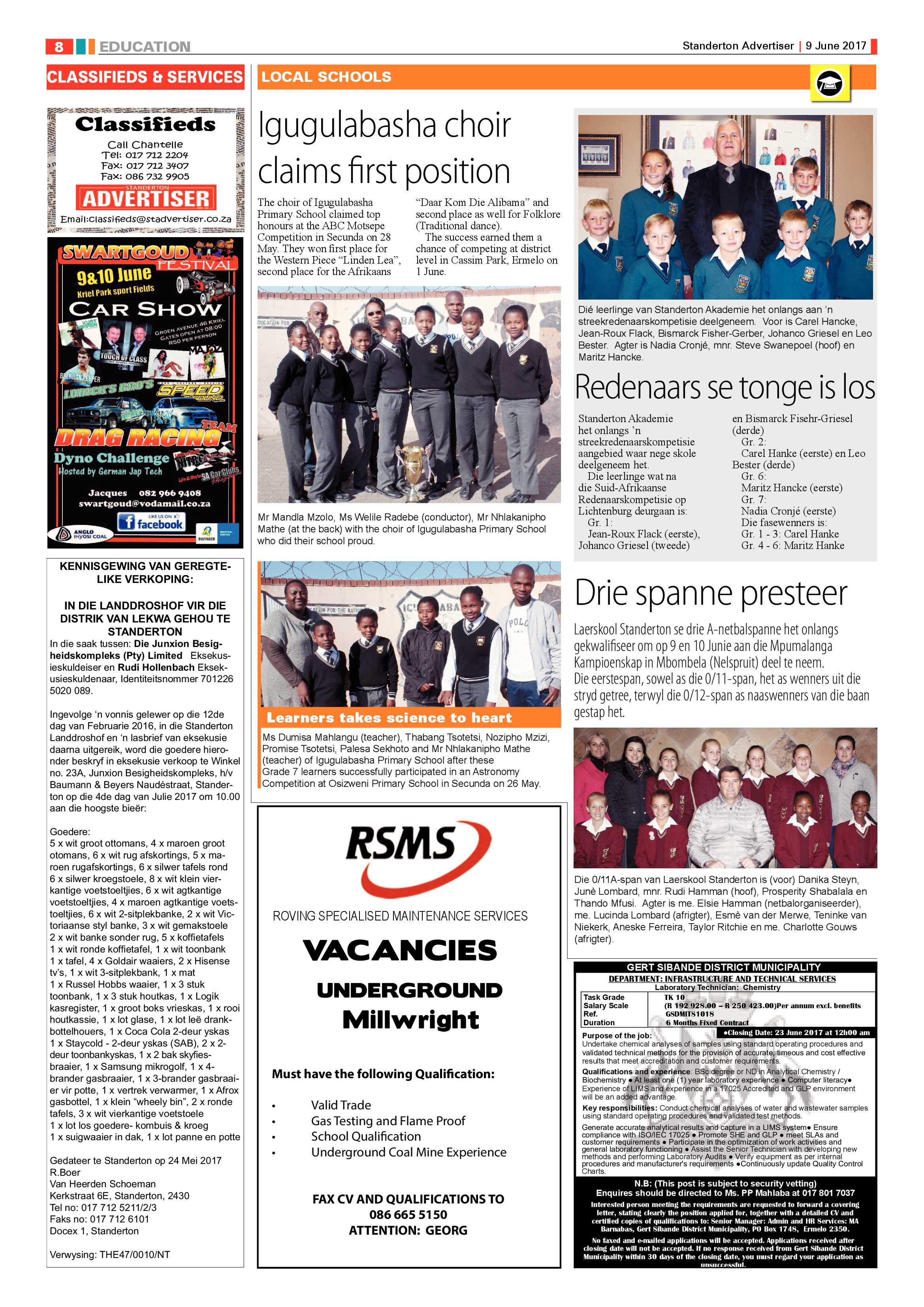 Standerton Advertiser 9 June 2017 page 8