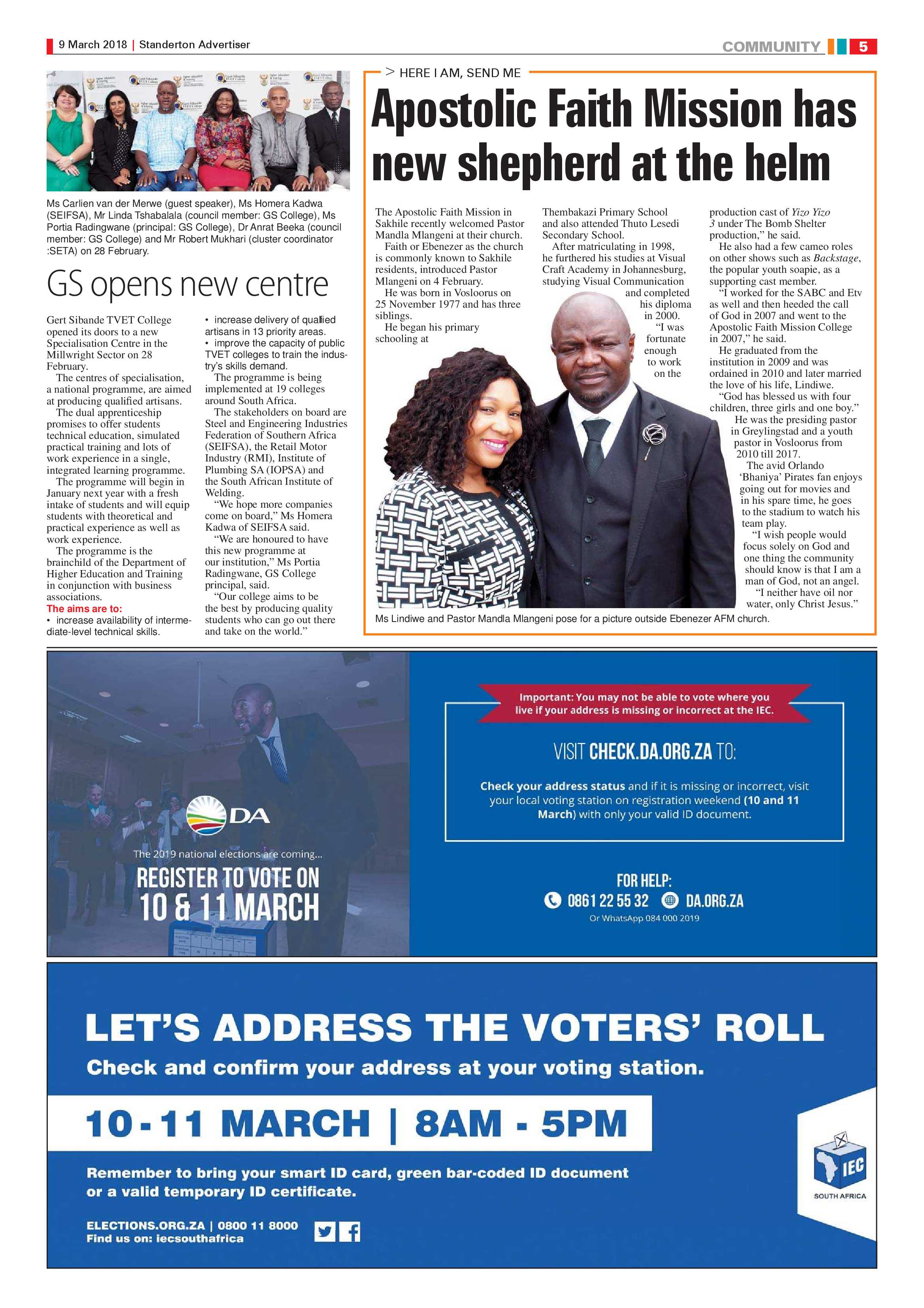 Standerton Advertiser 9 March 2018 page 5