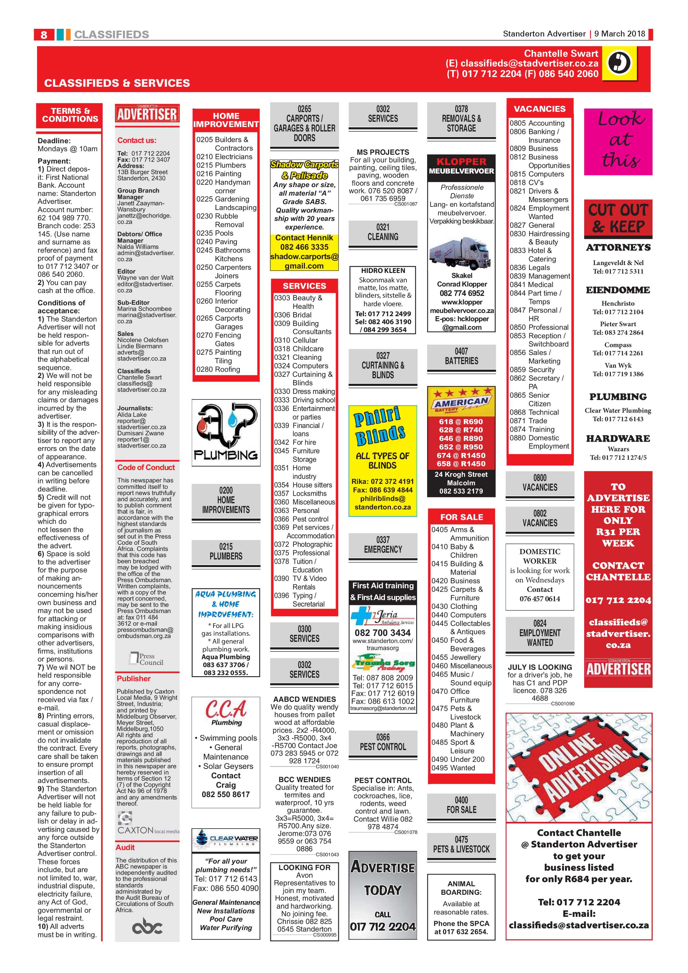 Standerton Advertiser 9 March 2018 page 8