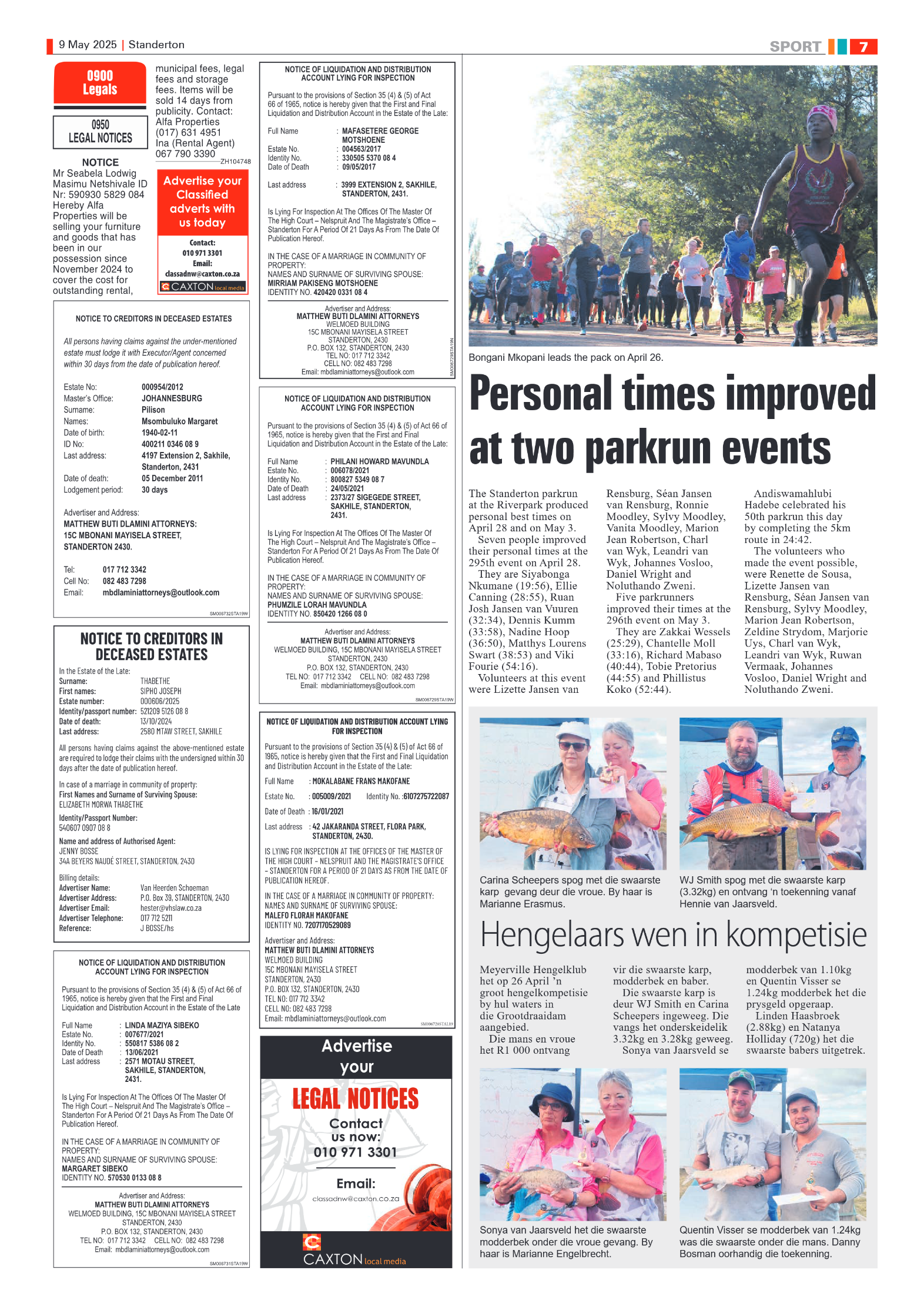 Standerton Advertiser 9 May 2025 page 7