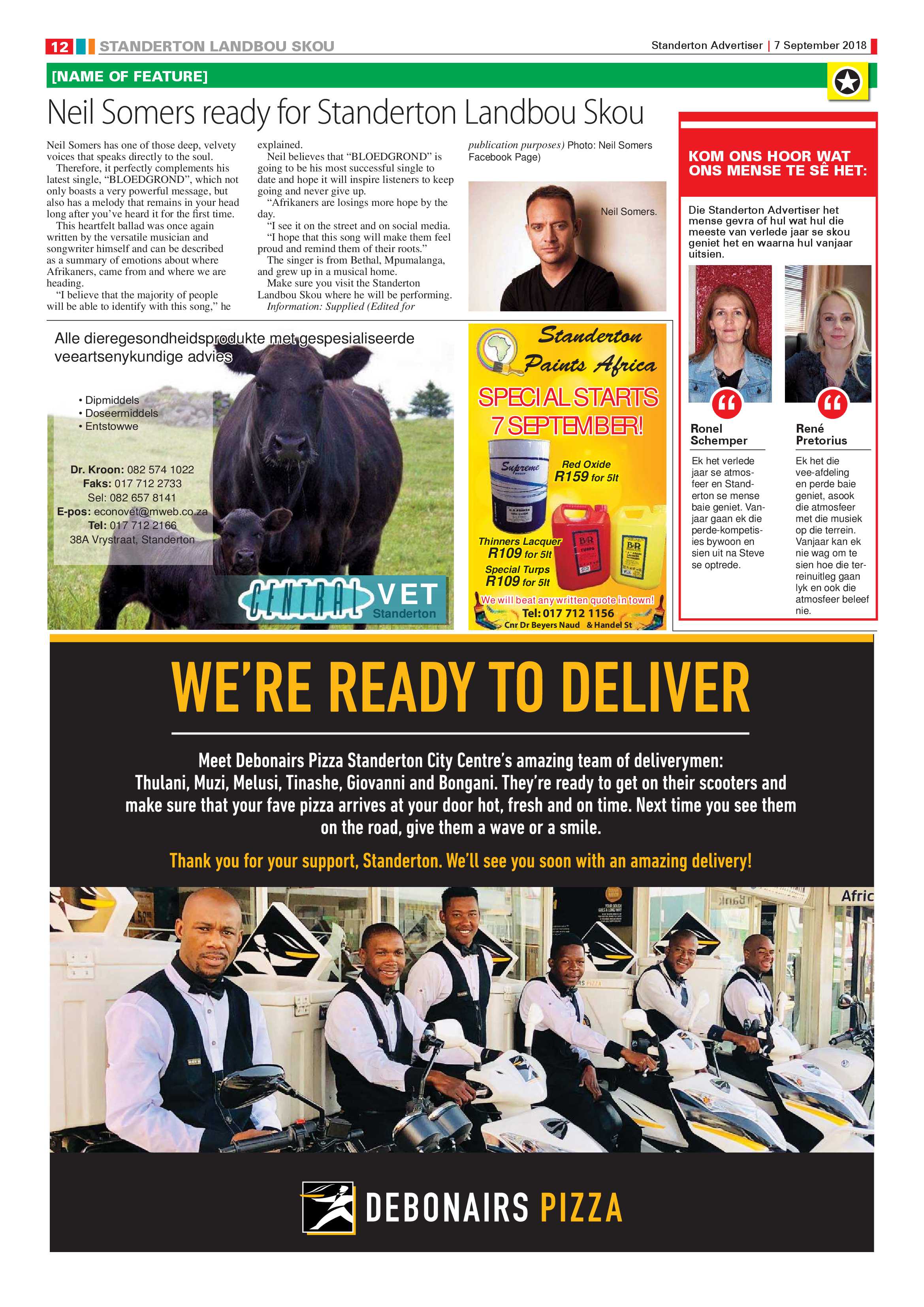 Standerton Advertiser and Standerton Landbou Skou supplement 7 September 2018 page 12