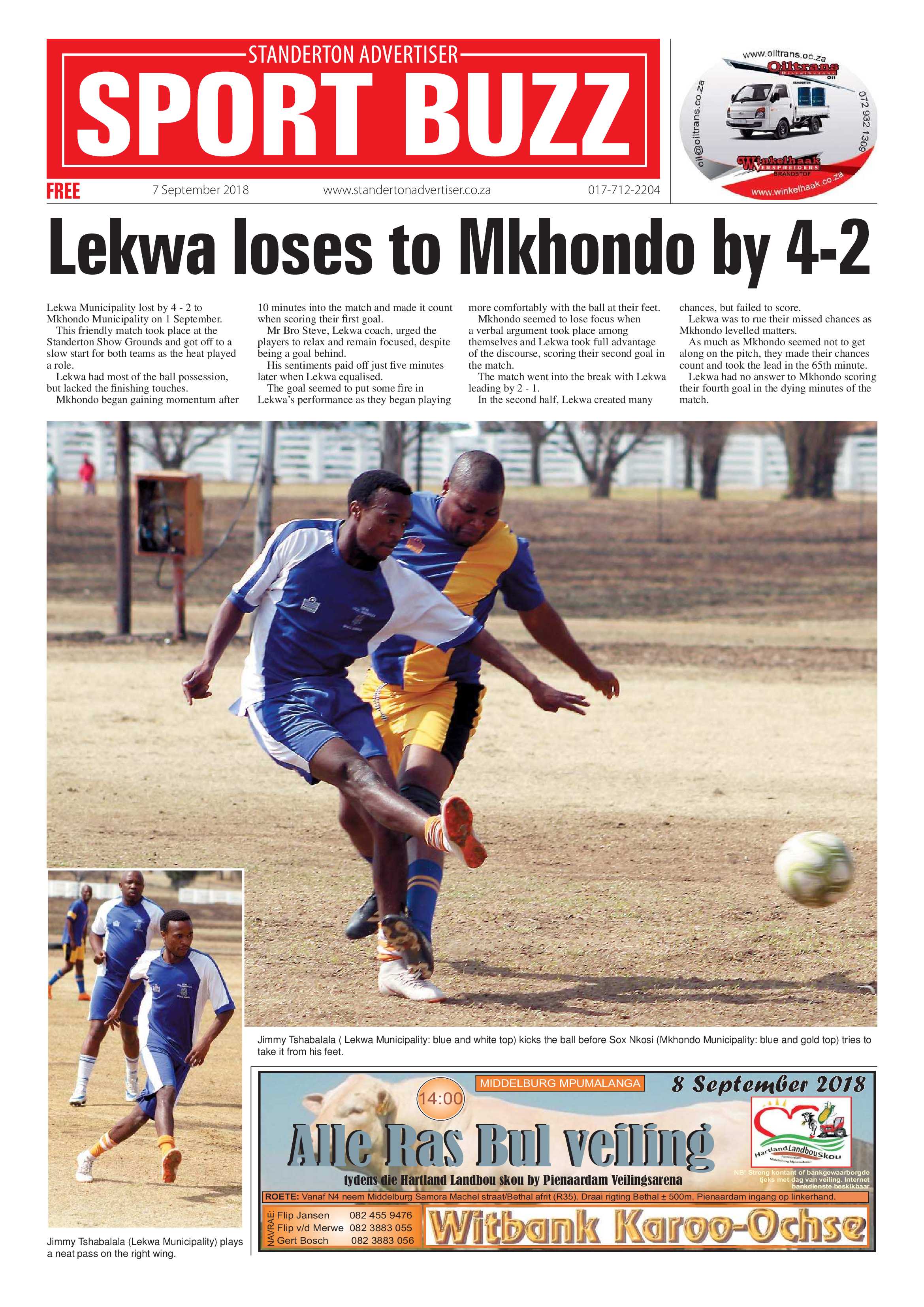 Standerton Advertiser and Standerton Landbou Skou supplement 7 September 2018 page 20