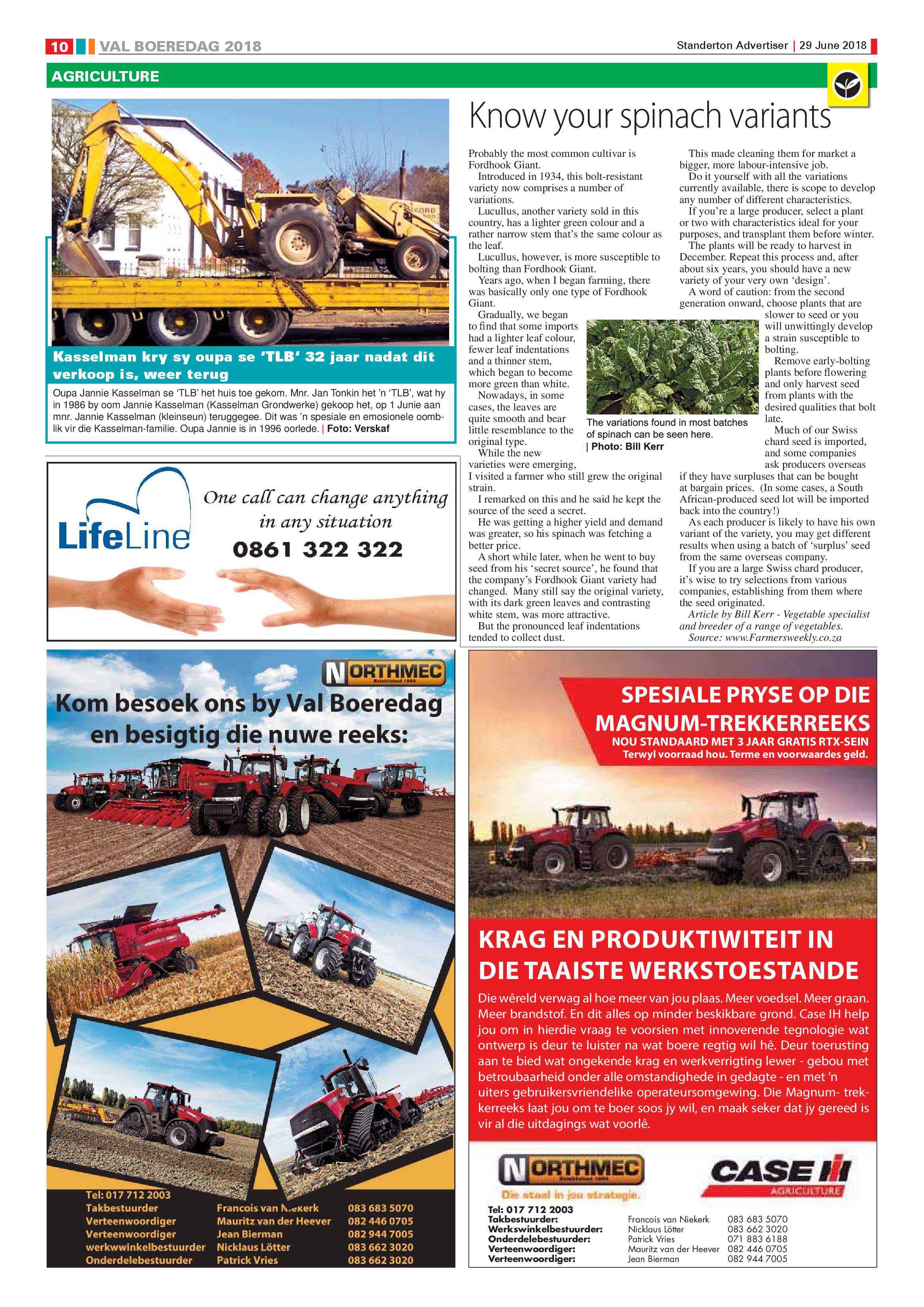 Standerton Advertiser + Val Boeredag Supplement 29 June 2018 page 10