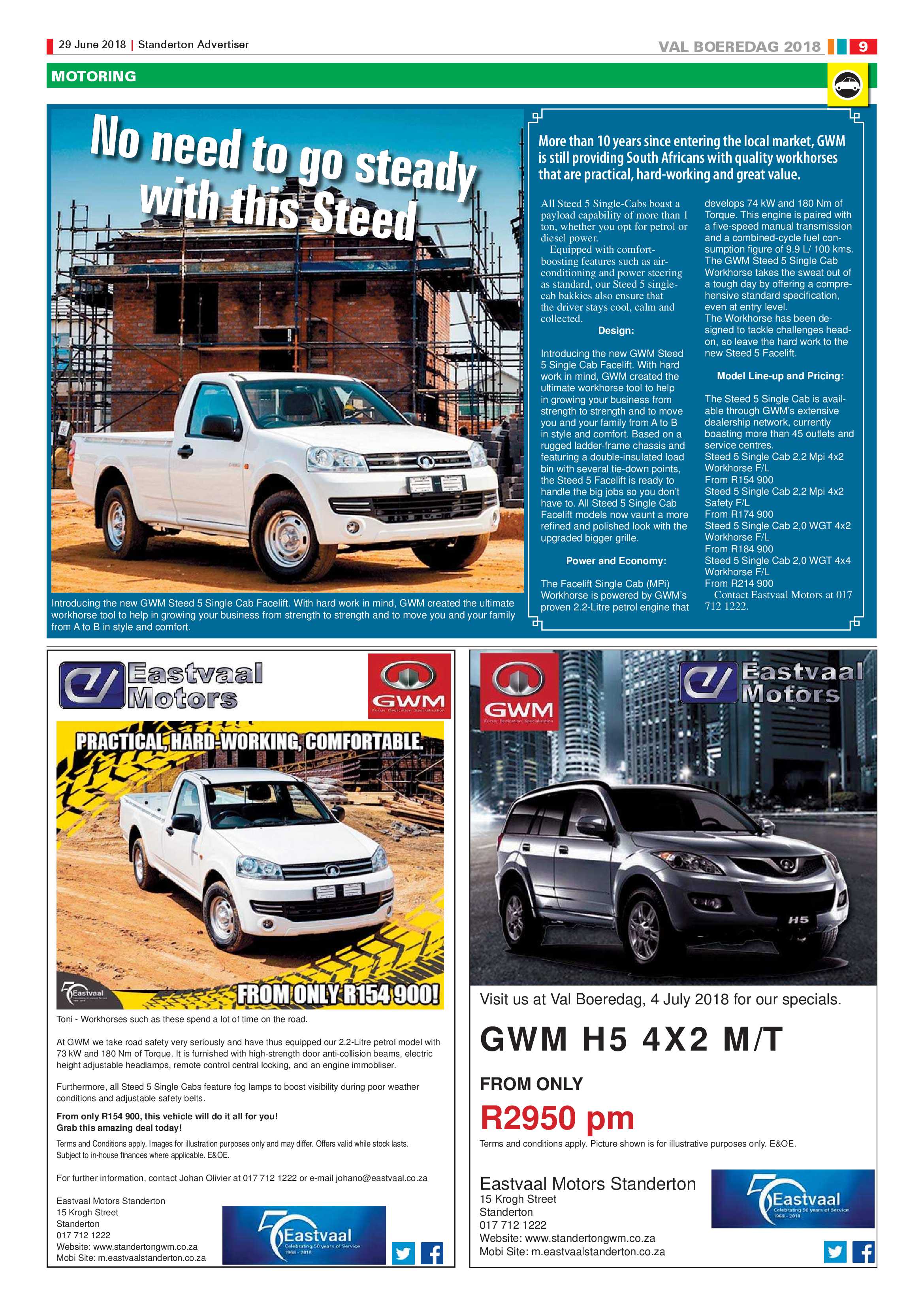 Standerton Advertiser + Val Boeredag Supplement 29 June 2018 page 9