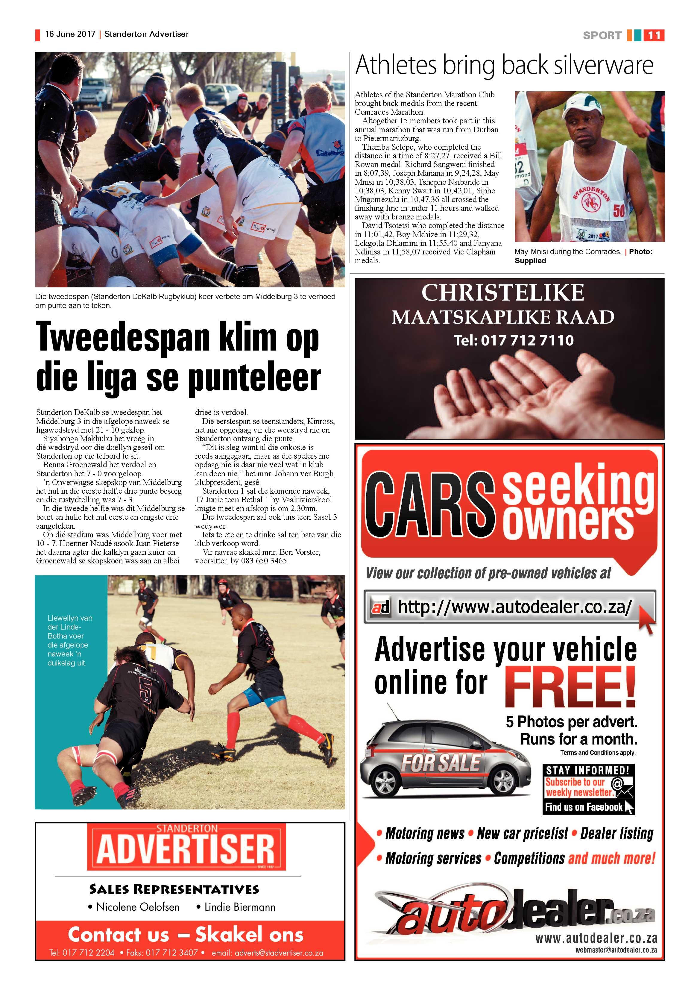 Standerton Advertiser 16 June 2017 page 11