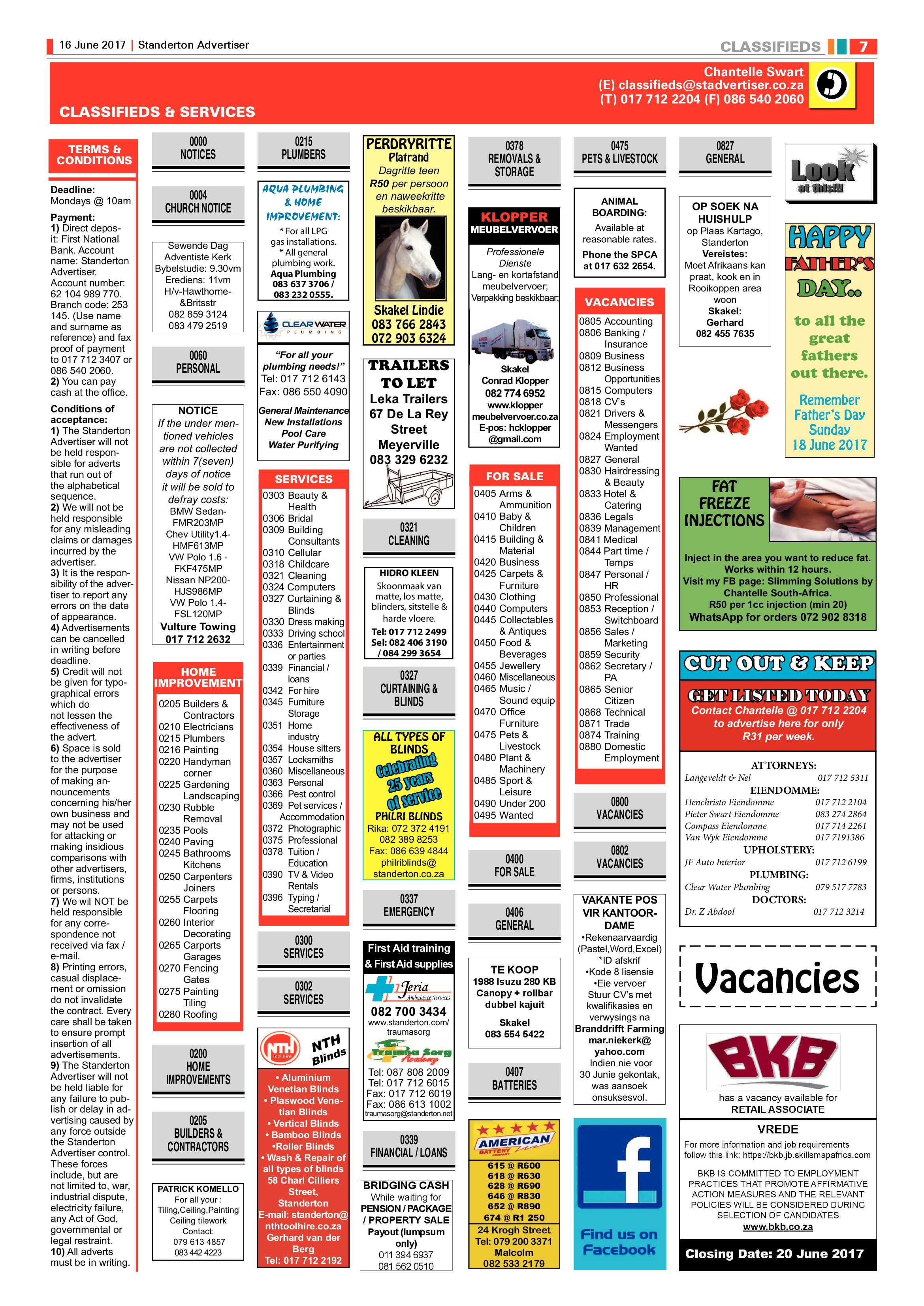 Standerton Advertiser 16 June 2017 page 7